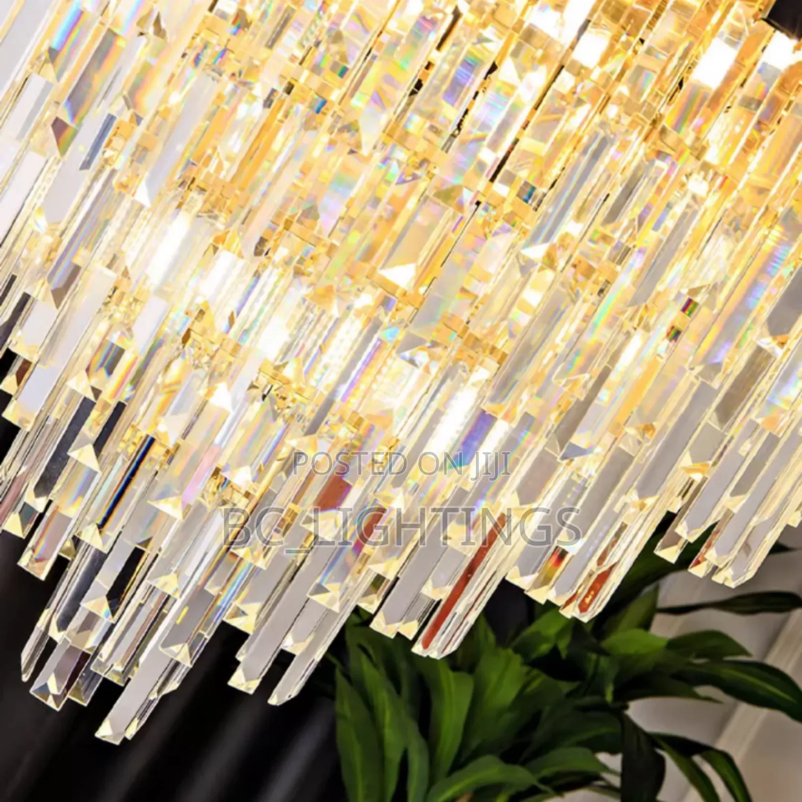 Modern Crystal Chandelier Light With Remote , Led and Bulb 600mm