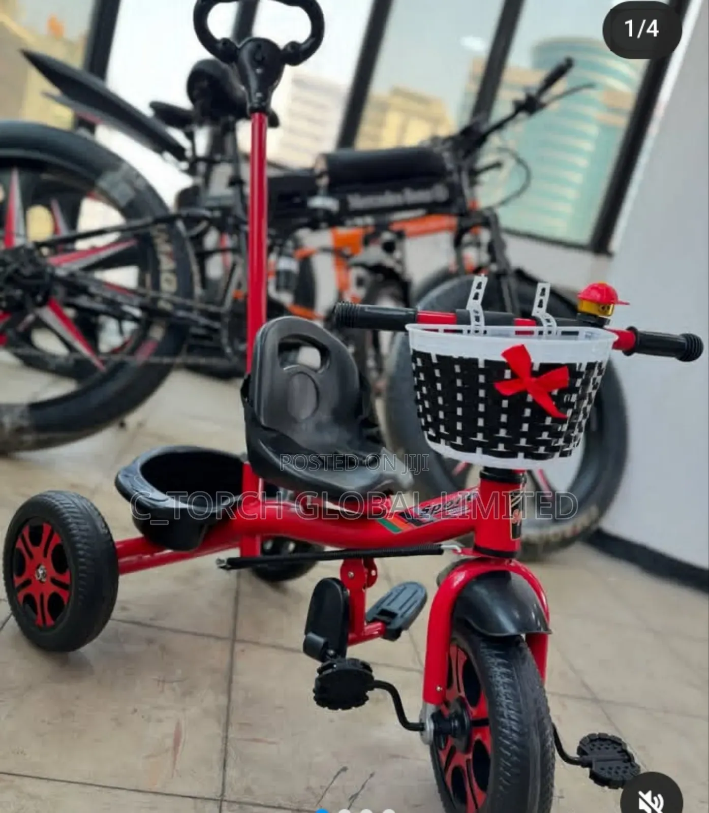 Red Stroller Tricycle