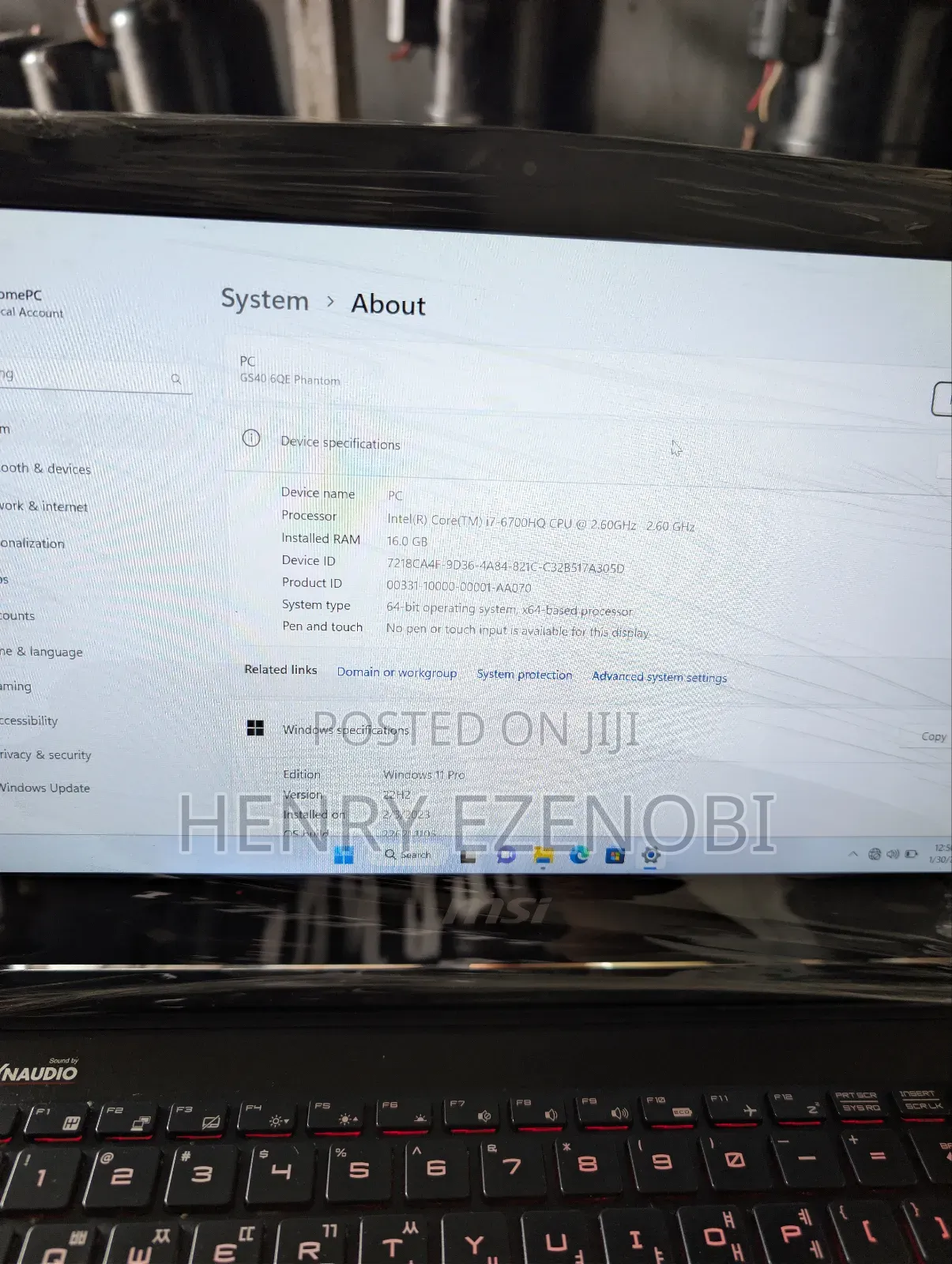 Laptop MSI GS43VR 7RE Phantom Pro 16GB Intel Core I7 SSD 256GB