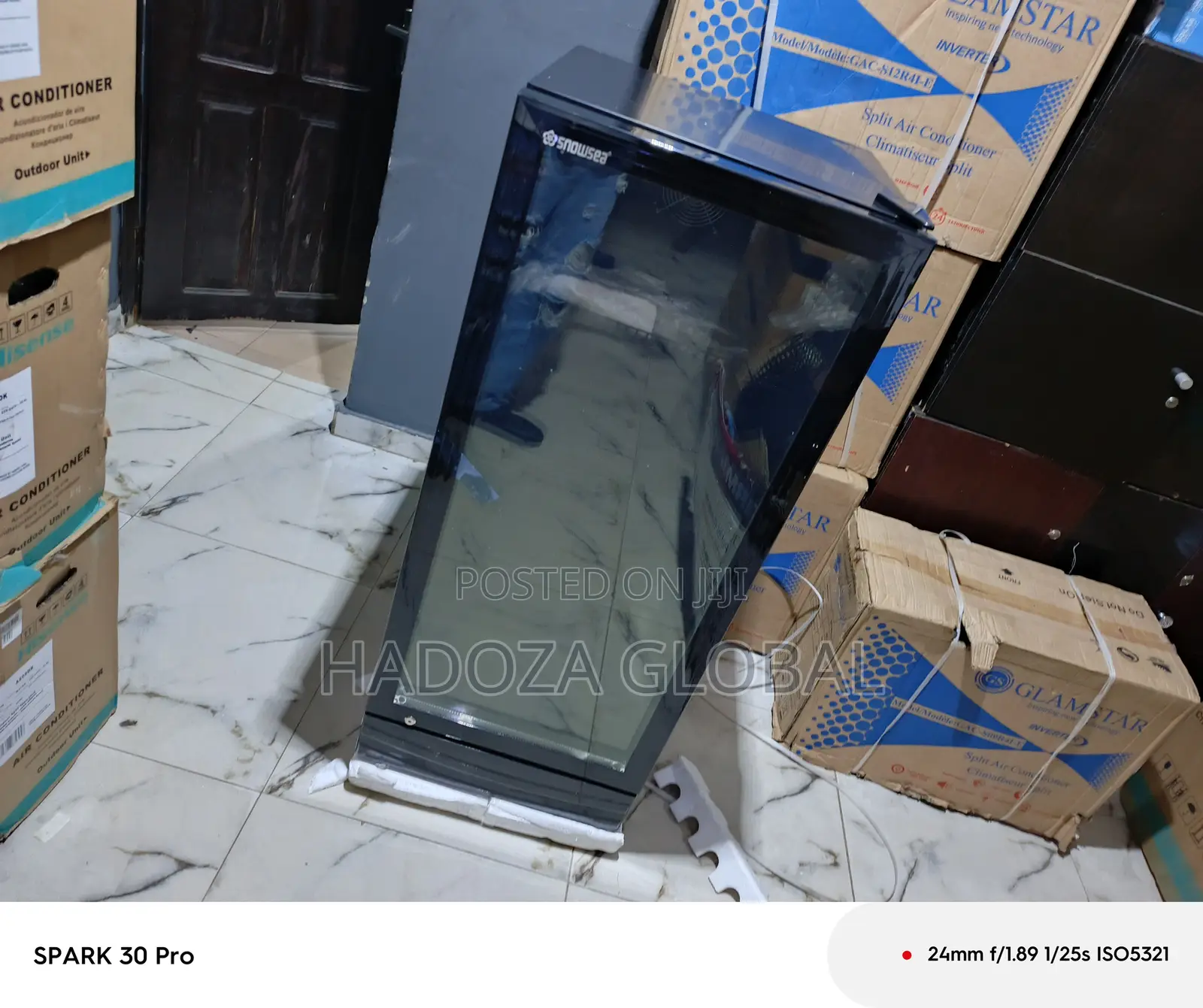 Snowsea 270l Glass Door Upright Chiller