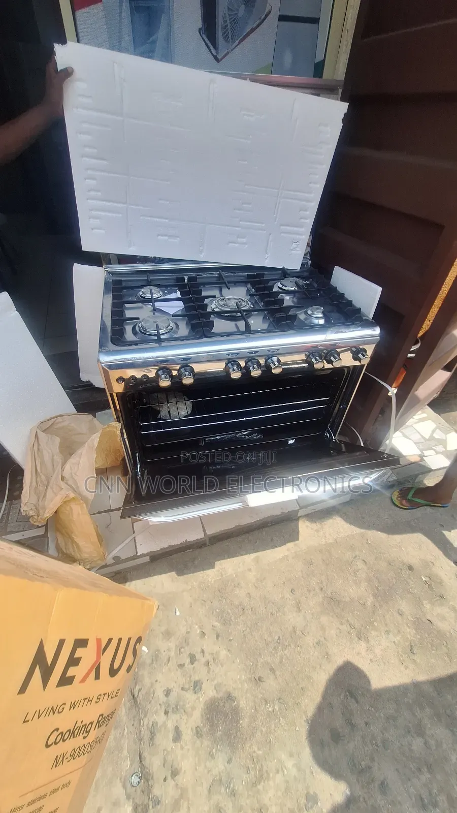New Nexus 90 By 60 Standing Gas Cooker (5 Burners) With Oven Automatic