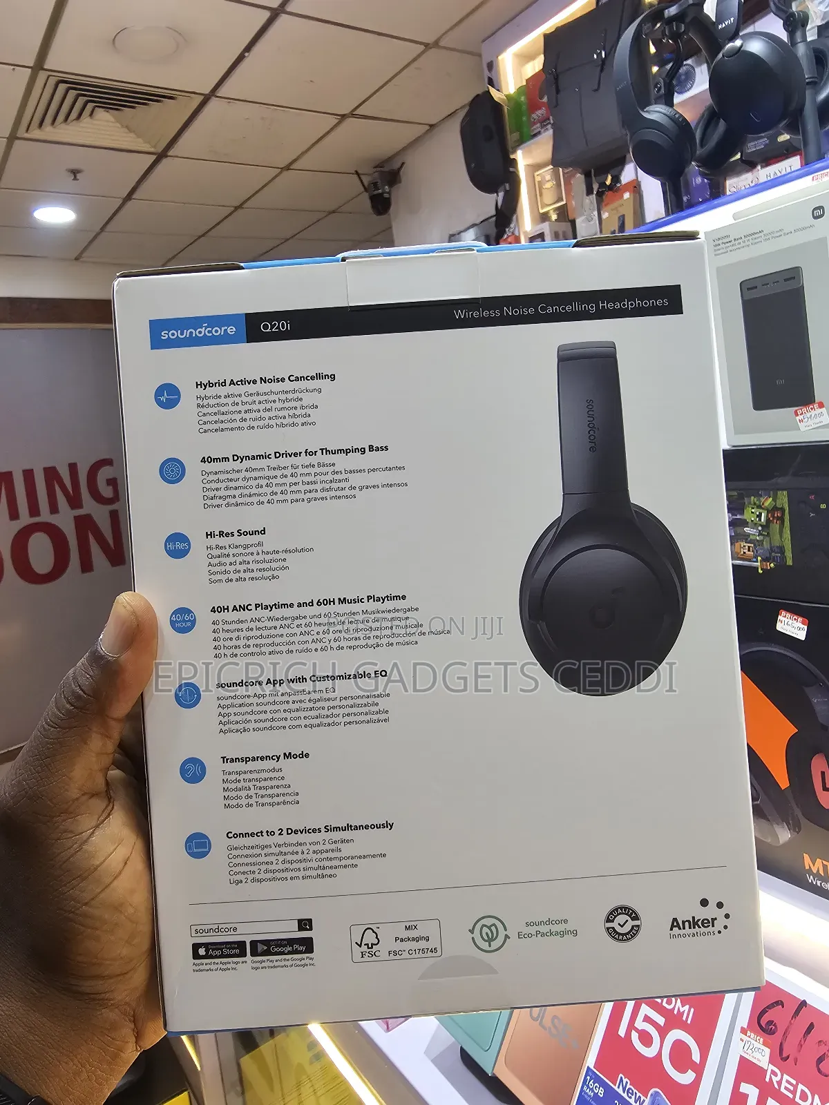 Anker Soundcore Q20i Hybrid Anc Wireless Headphones 40h Hi-Res Audio