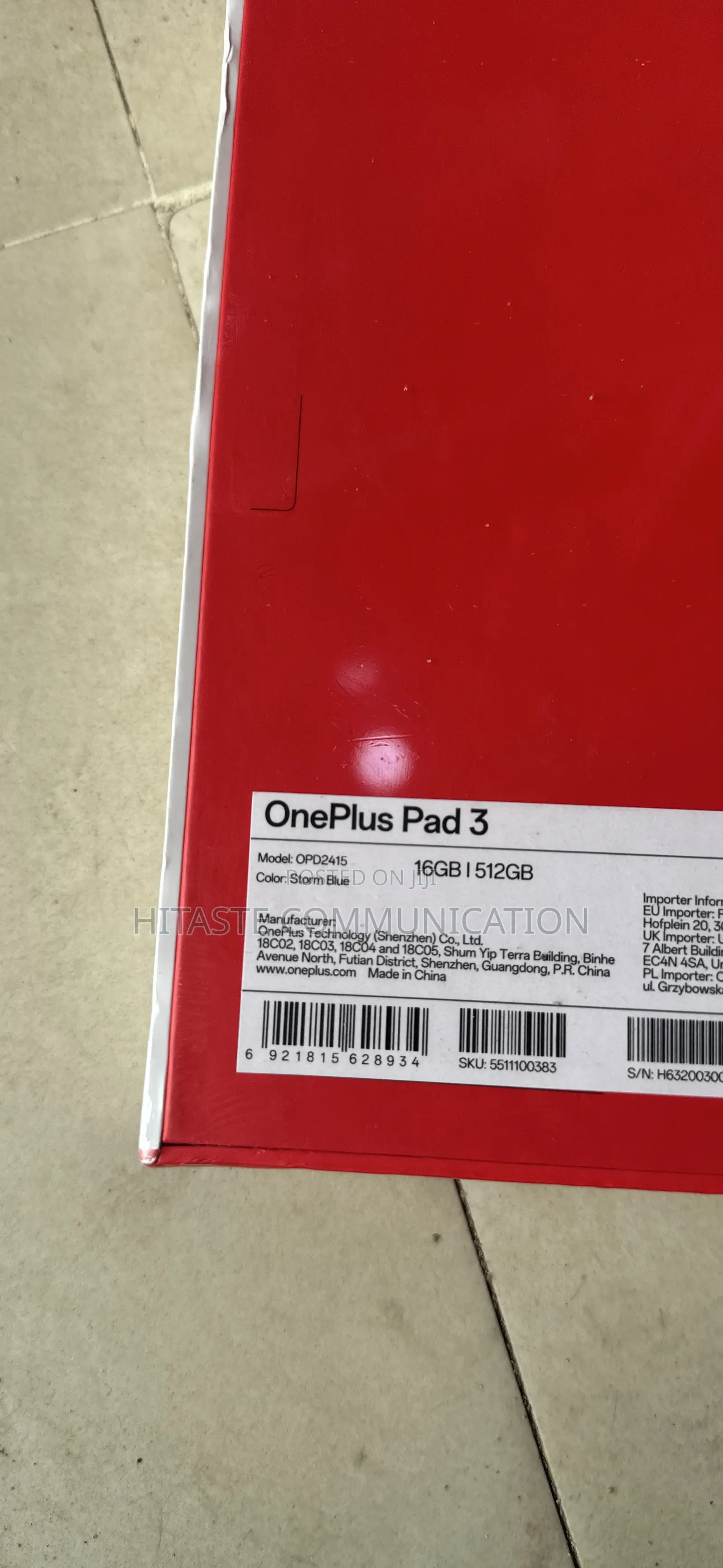 New OnePlus Pad 3 512 GB Blue