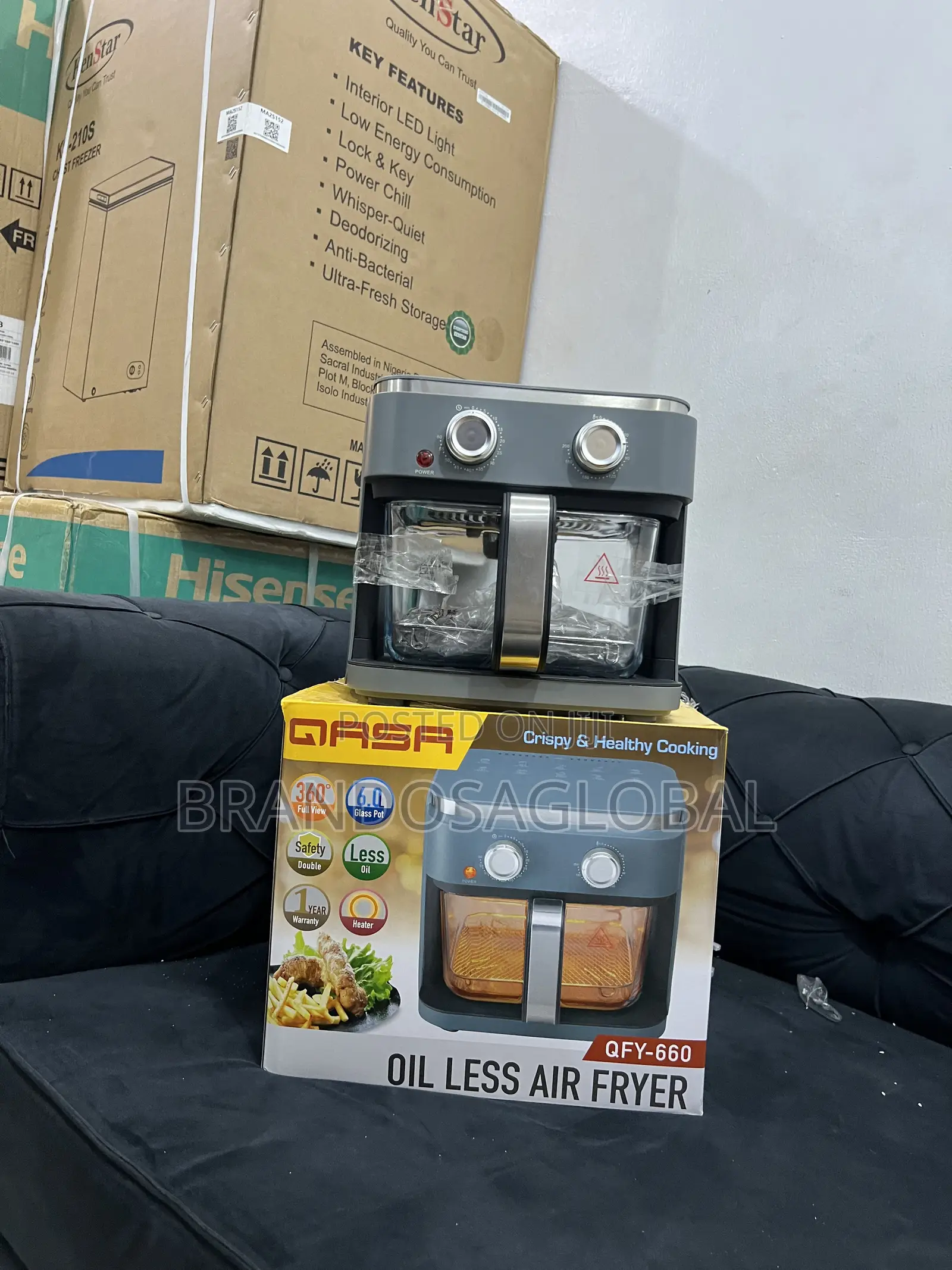 Qasa 6l Oil Free Fryer Suitable for Health Conscious Homes [Qfy 660]