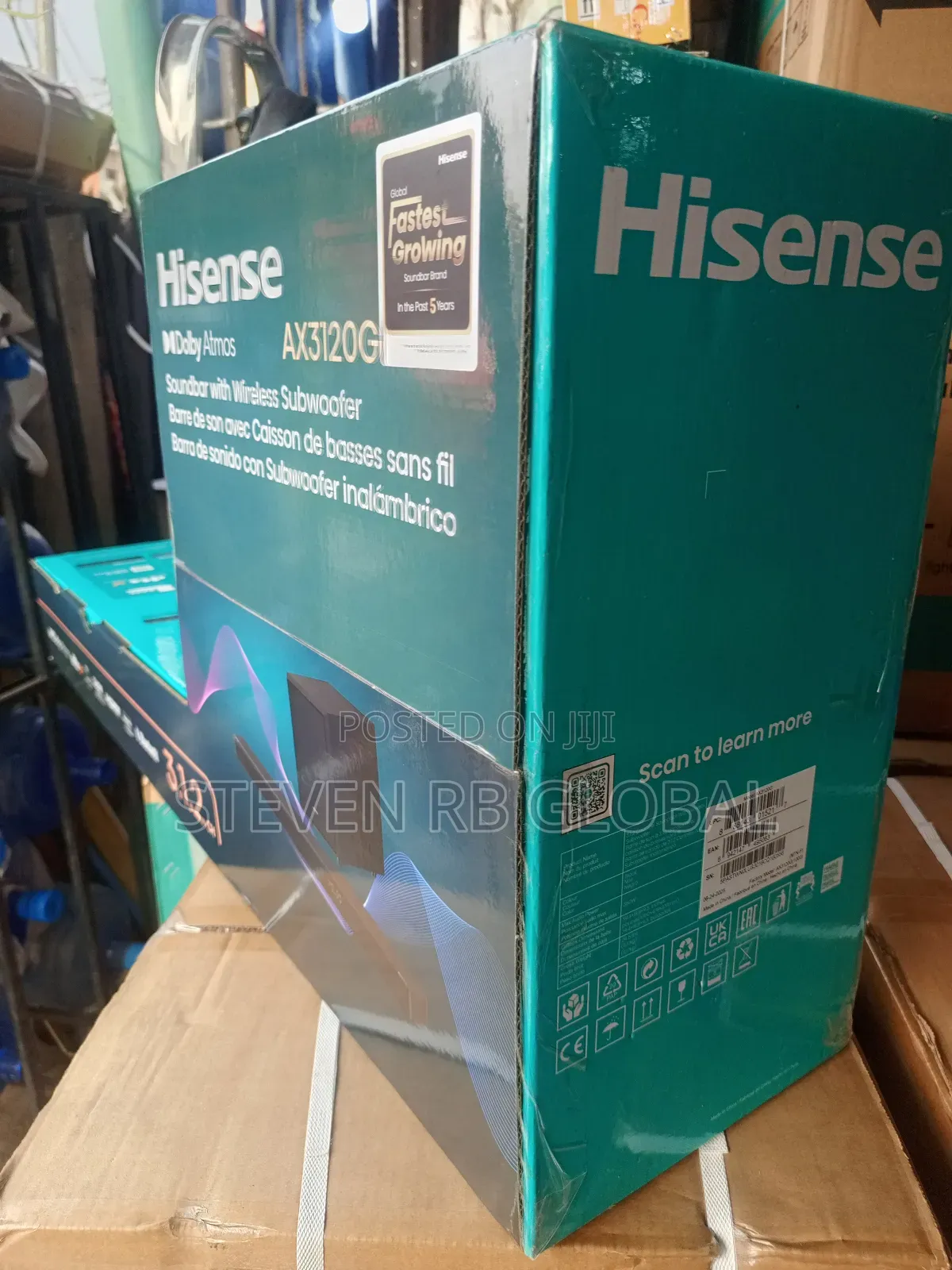 Hisense 360w Soundbar With Subwoofer 3.1.2ch | Aud 3120-Ax