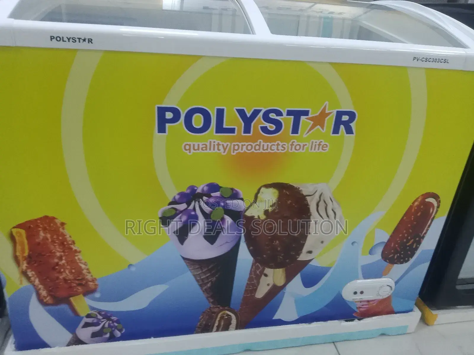 Premium Polystar Pv-Csc303csl 303l Commercial Showcase Chest Freezer