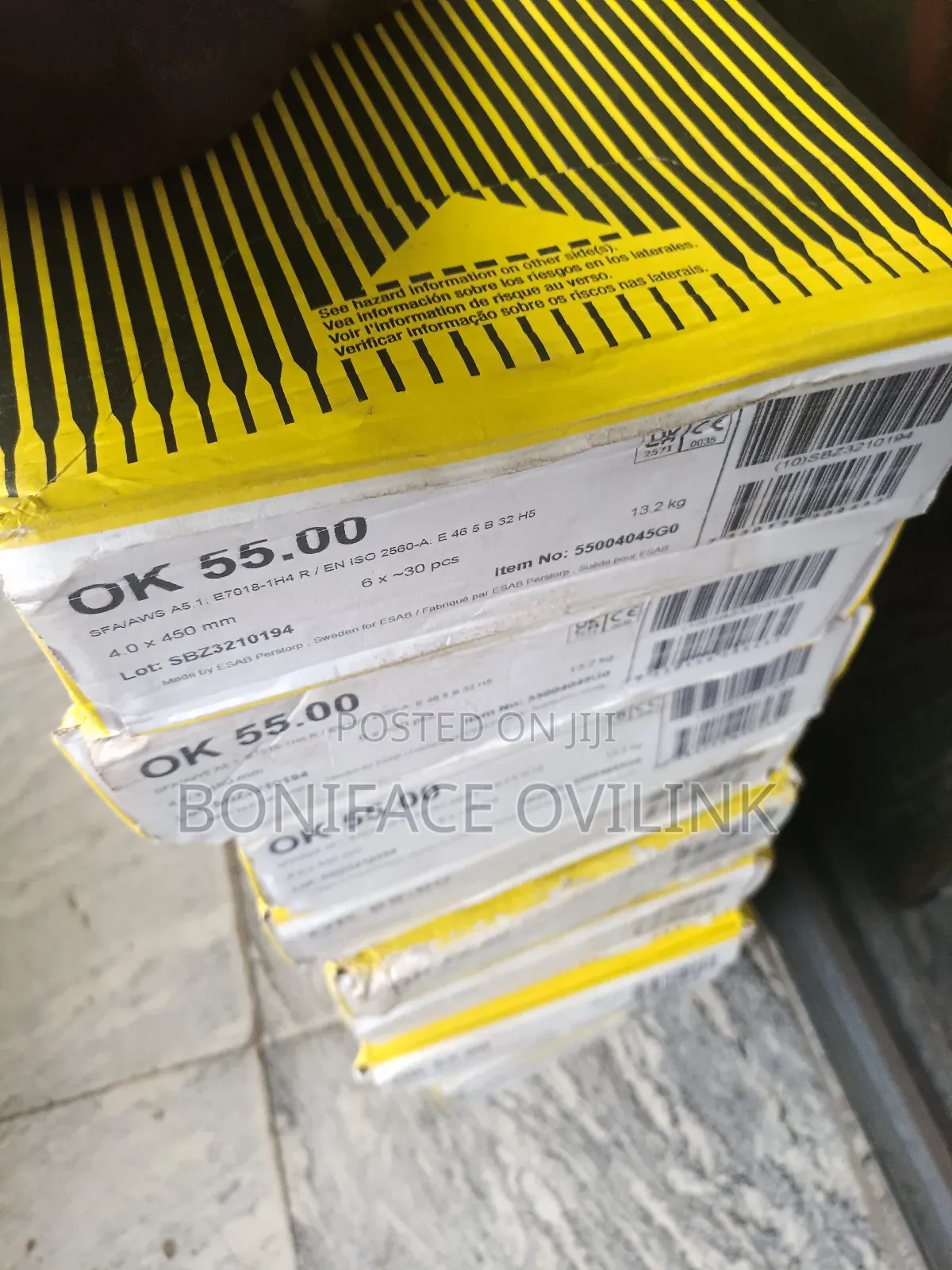 Esab Ok 55.00 450l/350l (Vacpac) Electorde /3.2/2.5/4.0mm