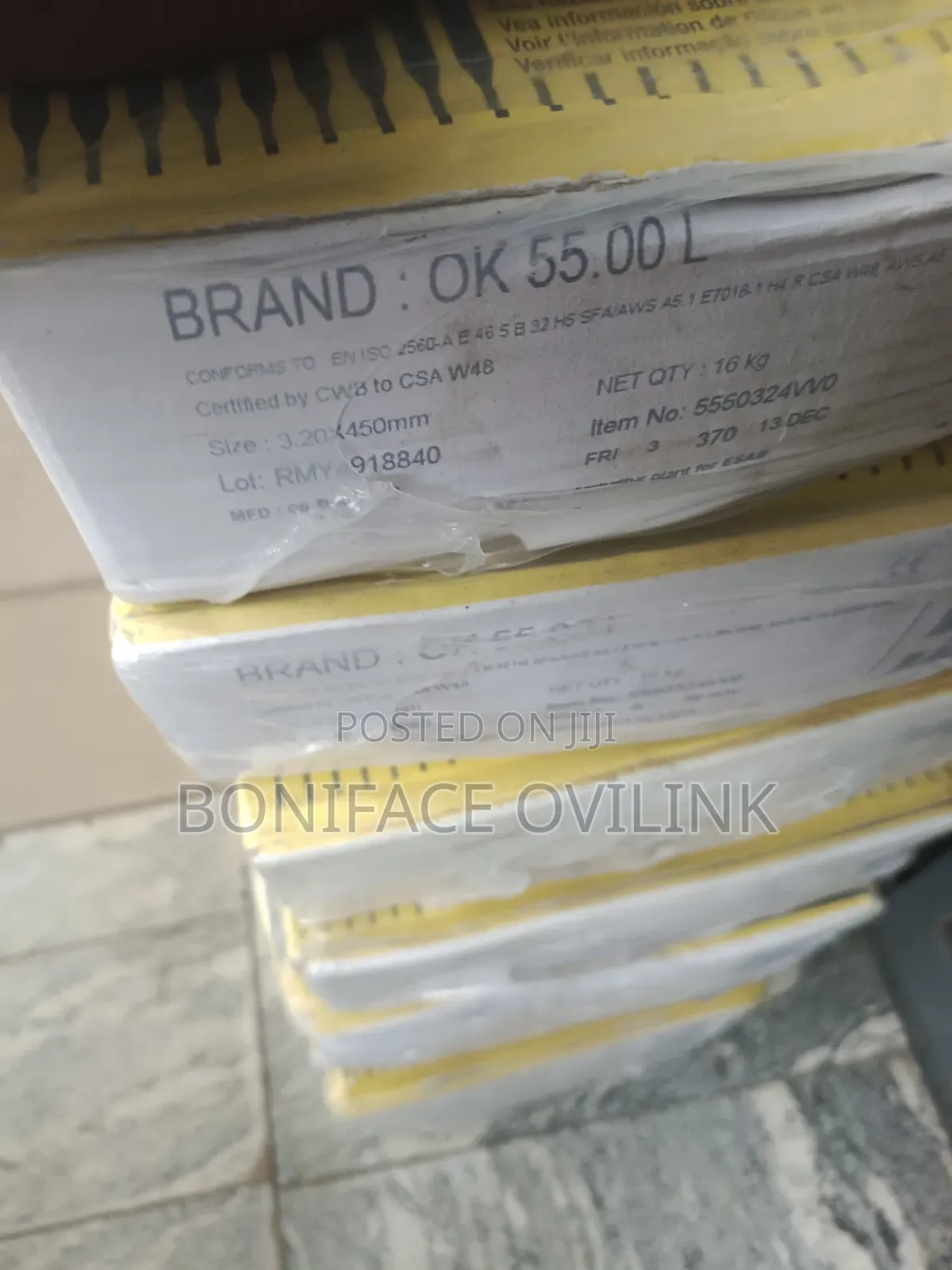 Esab Ok 55.00 450l/350l (Vacpac) Electorde /3.2/2.5/4.0mm
