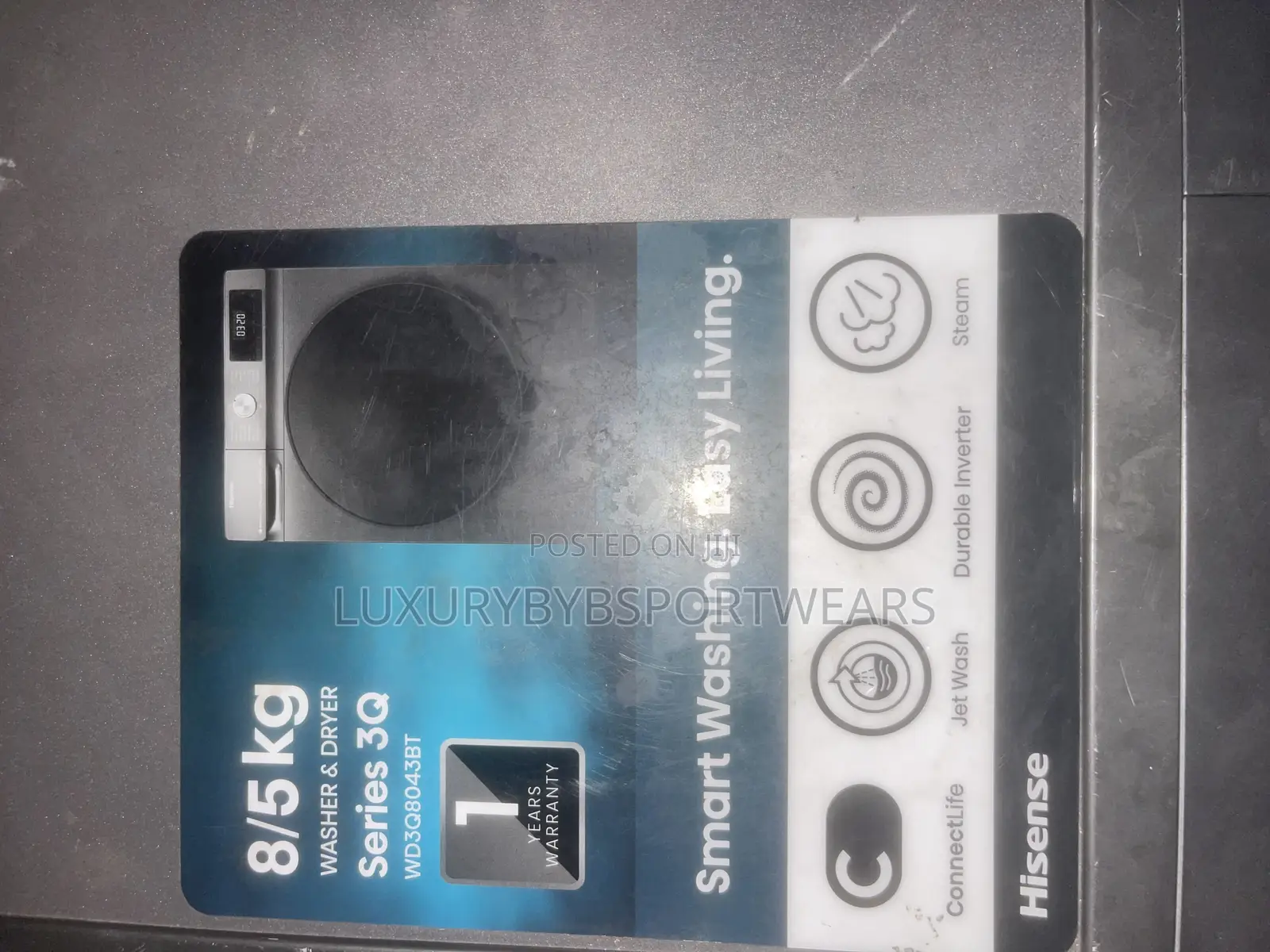 Hisense Wd3q8043bt 8/5kg Front Load (Wash Dry. Washing Machine)