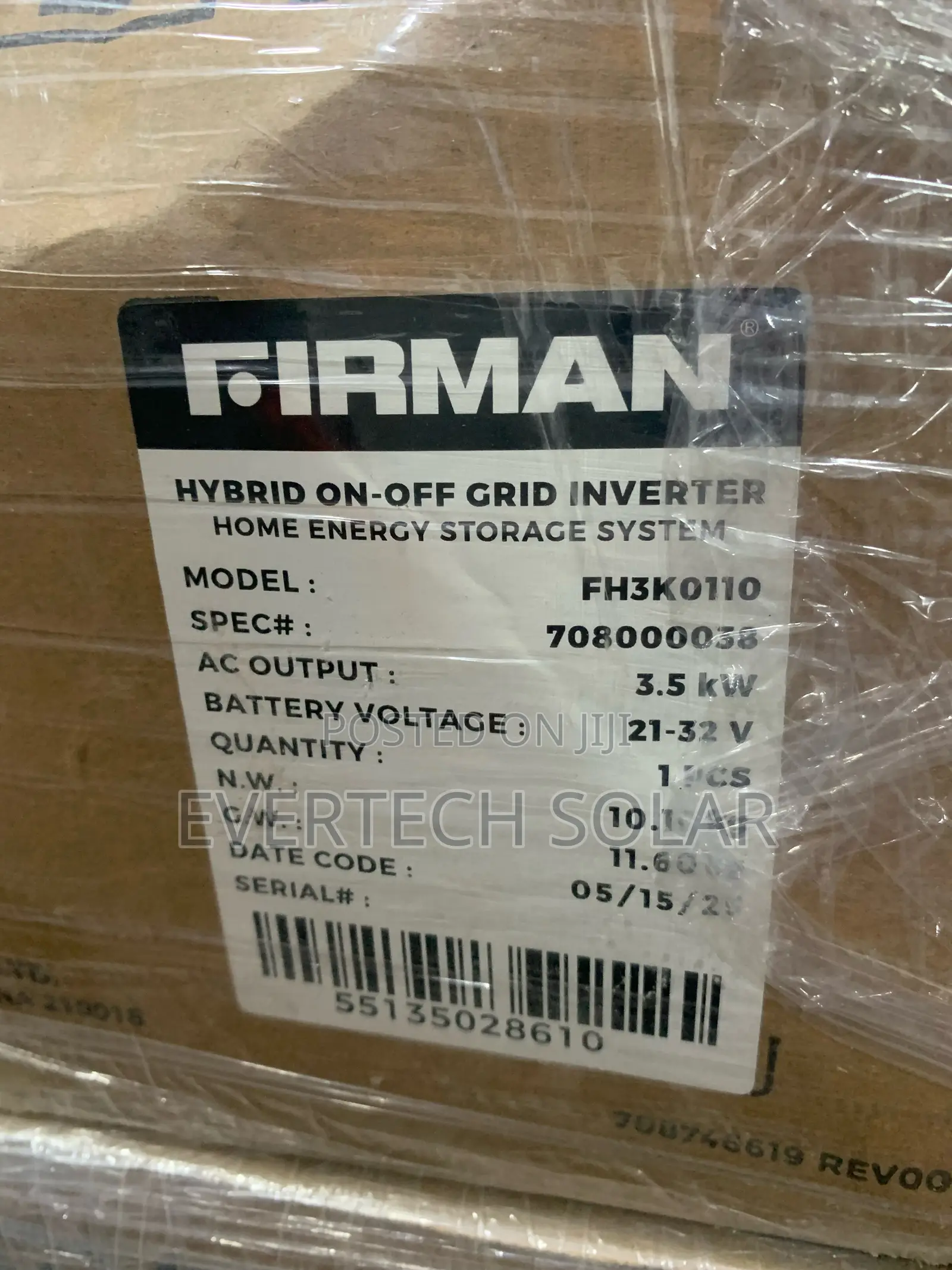 3.5kva Hybrid 24v Firman Inverter System