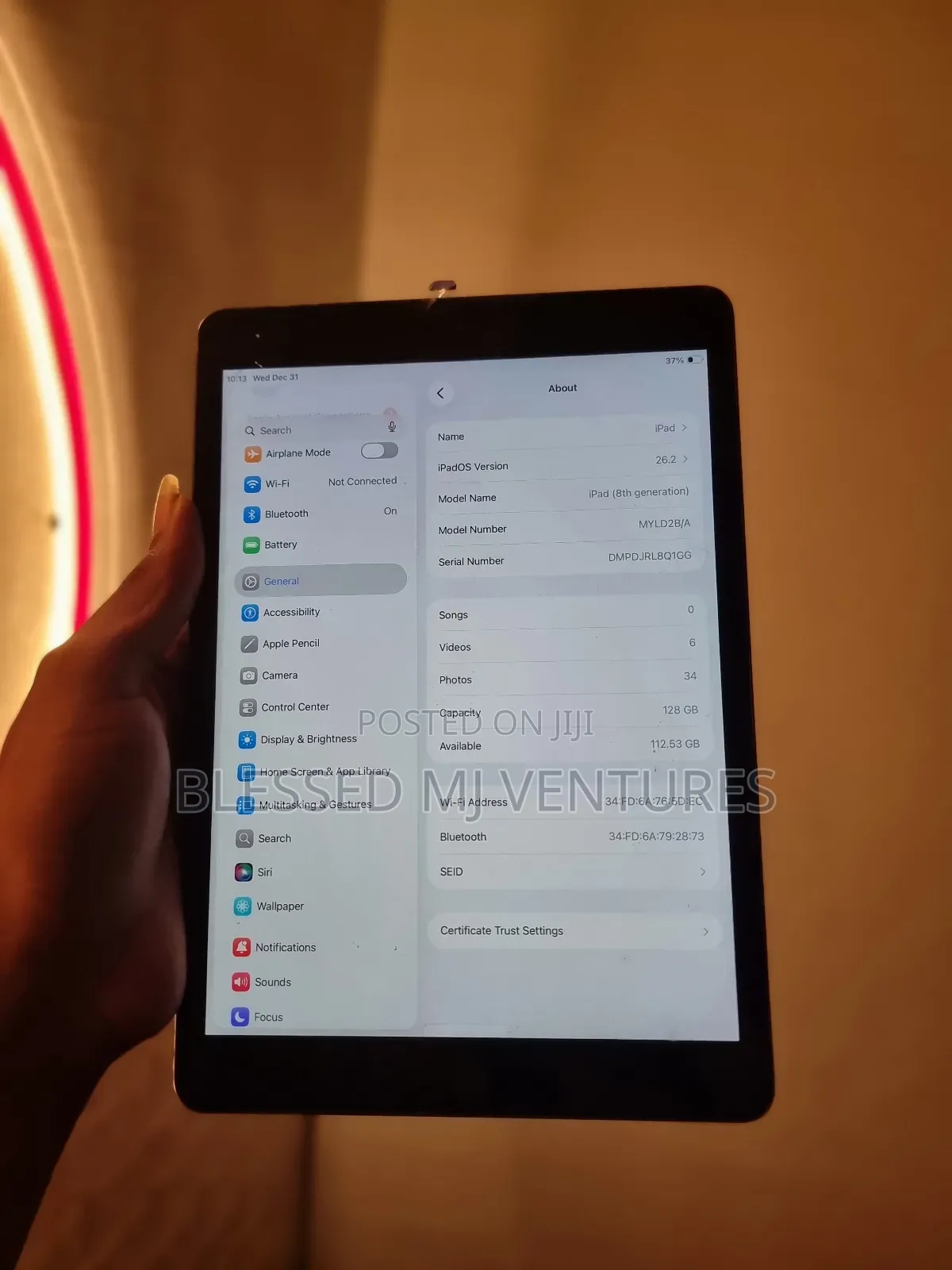 Apple iPad 10.2 (2020) 128 GB Black