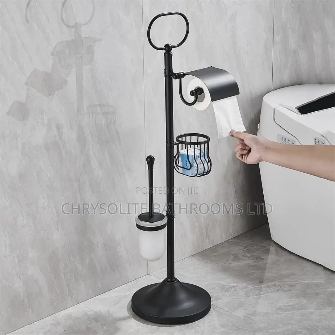 Toilet Paper Holder + Brush Holder