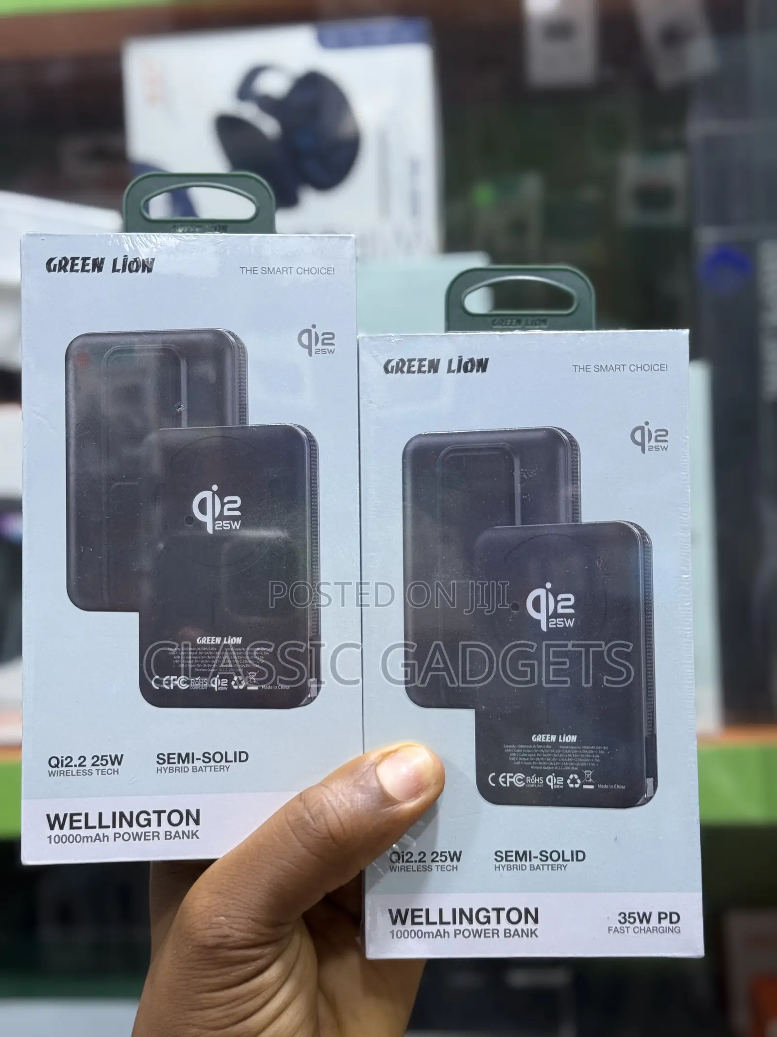 Green Lion Wellington Qi2.2 25w Wireless 10000mah Power Bank