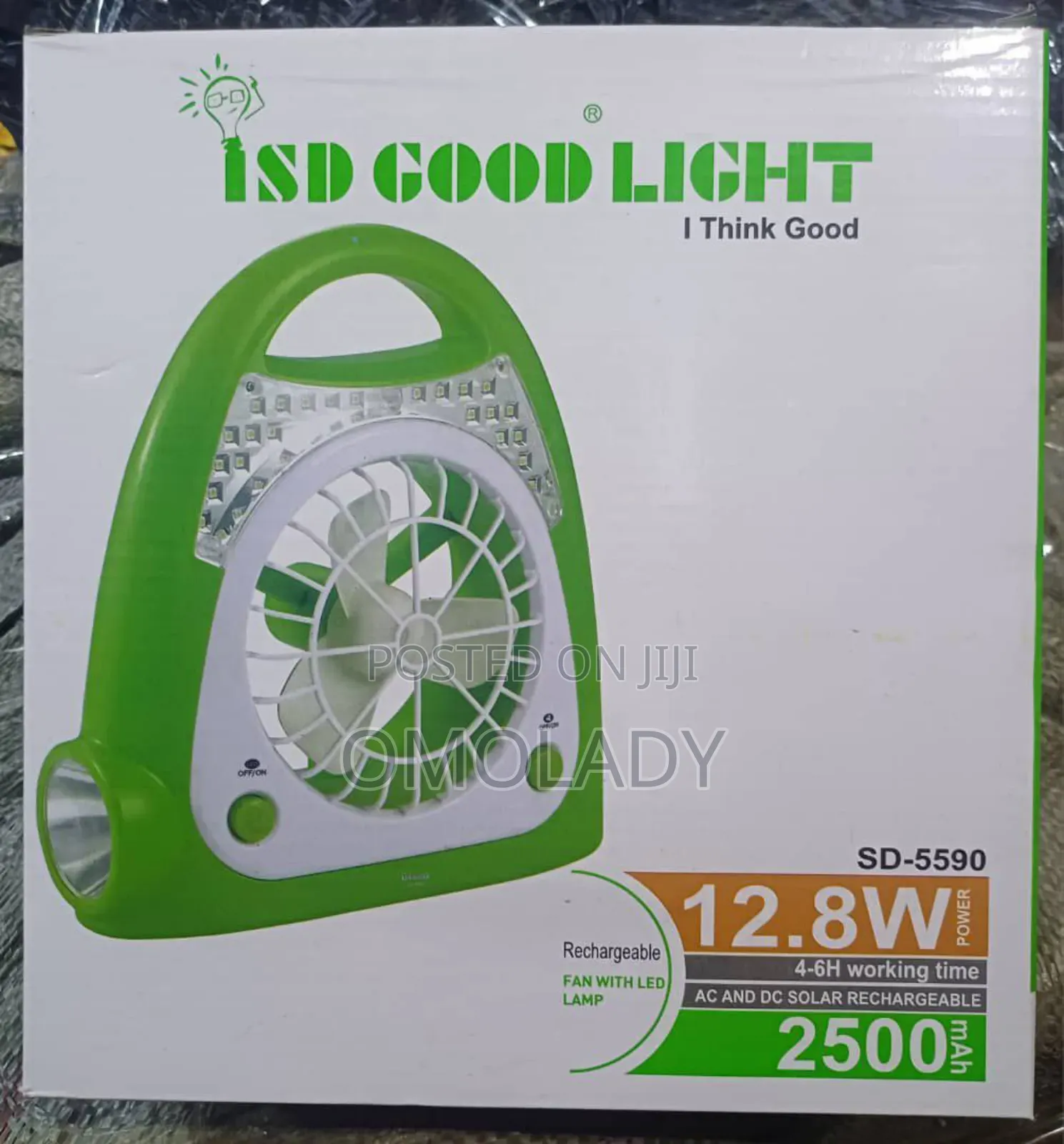 Good Light Rechargable Fan - 2500mah