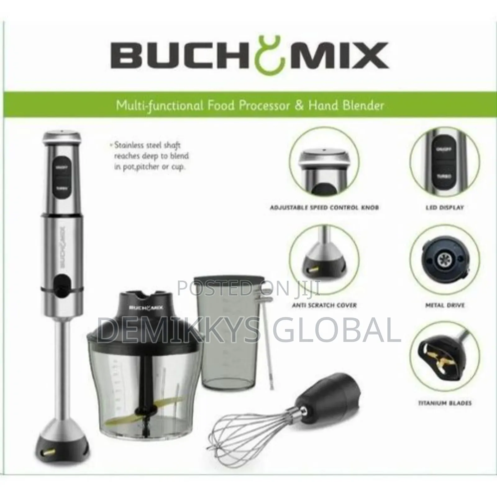 Buchymix 4 in 1 Multifunctional Food Processor Hand Blender Set