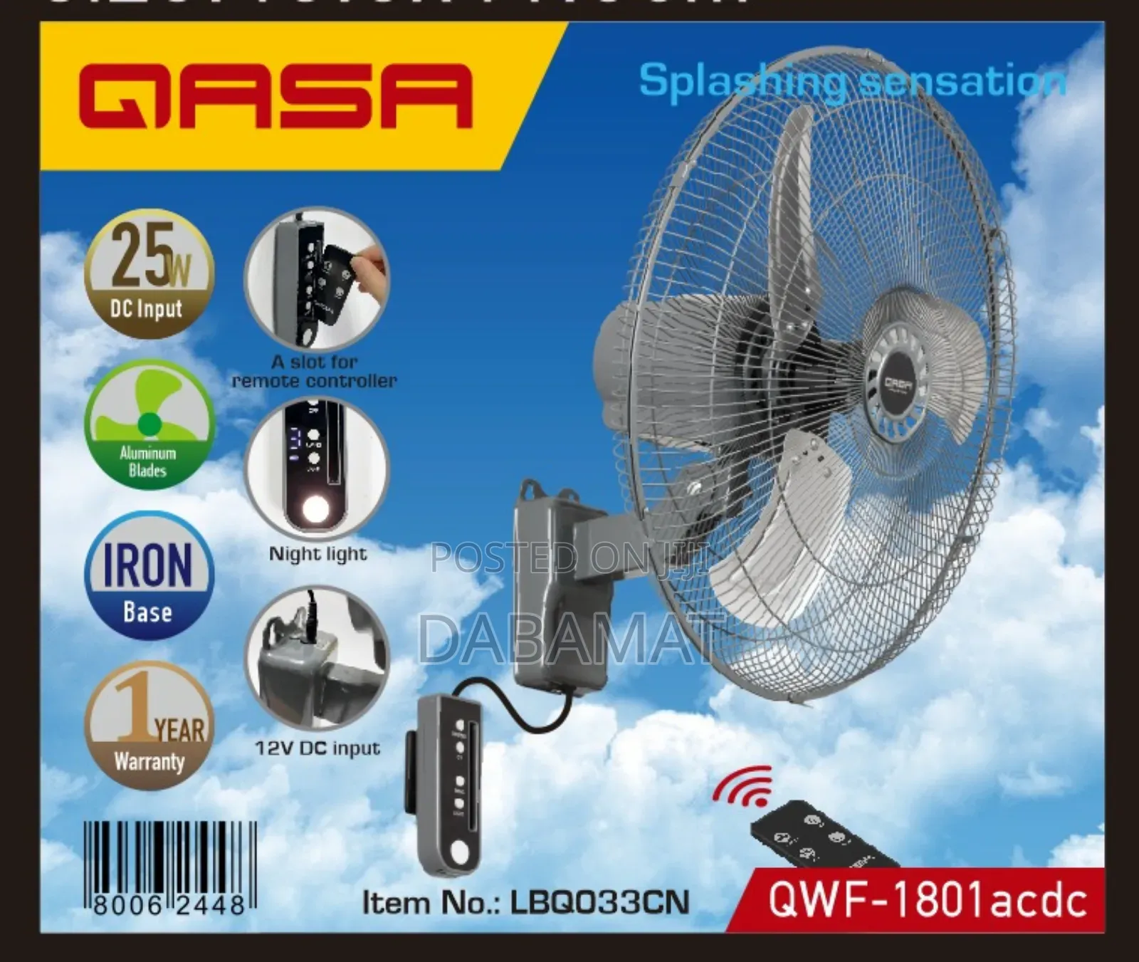 Qasa 18 Inches Ac/Dc Energy Saving Fan