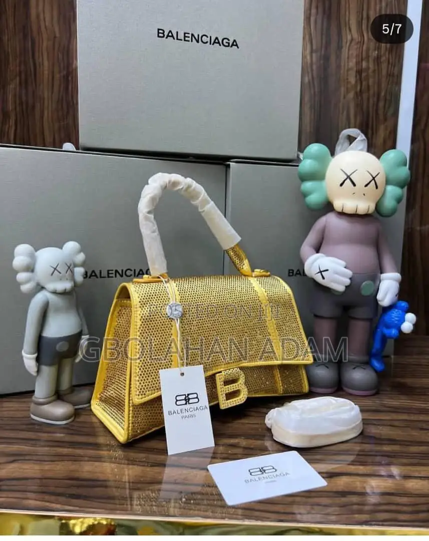 Gold Balenciaga Hourglass Bag