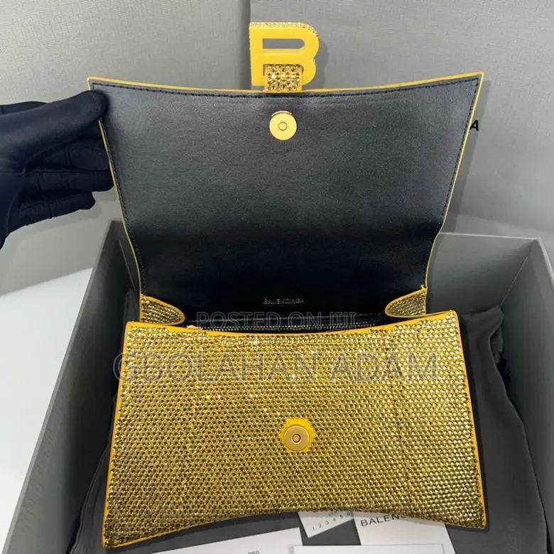 Gold Balenciaga Hourglass Bag