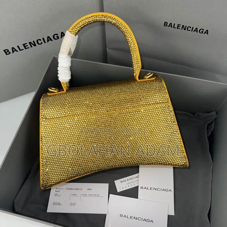 Gold Balenciaga Hourglass Bag