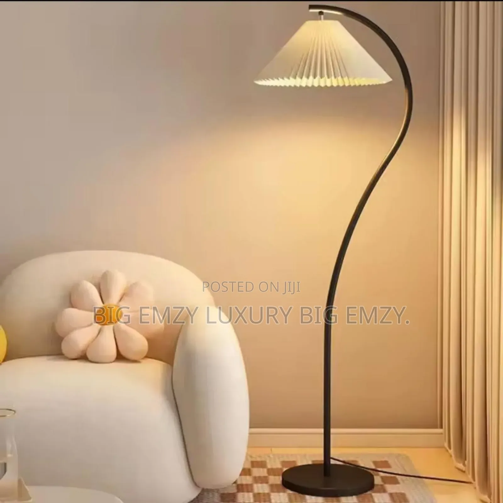 Vintage Imitated Bamboo Floor Lamp or Boho Arc Floor Lamp