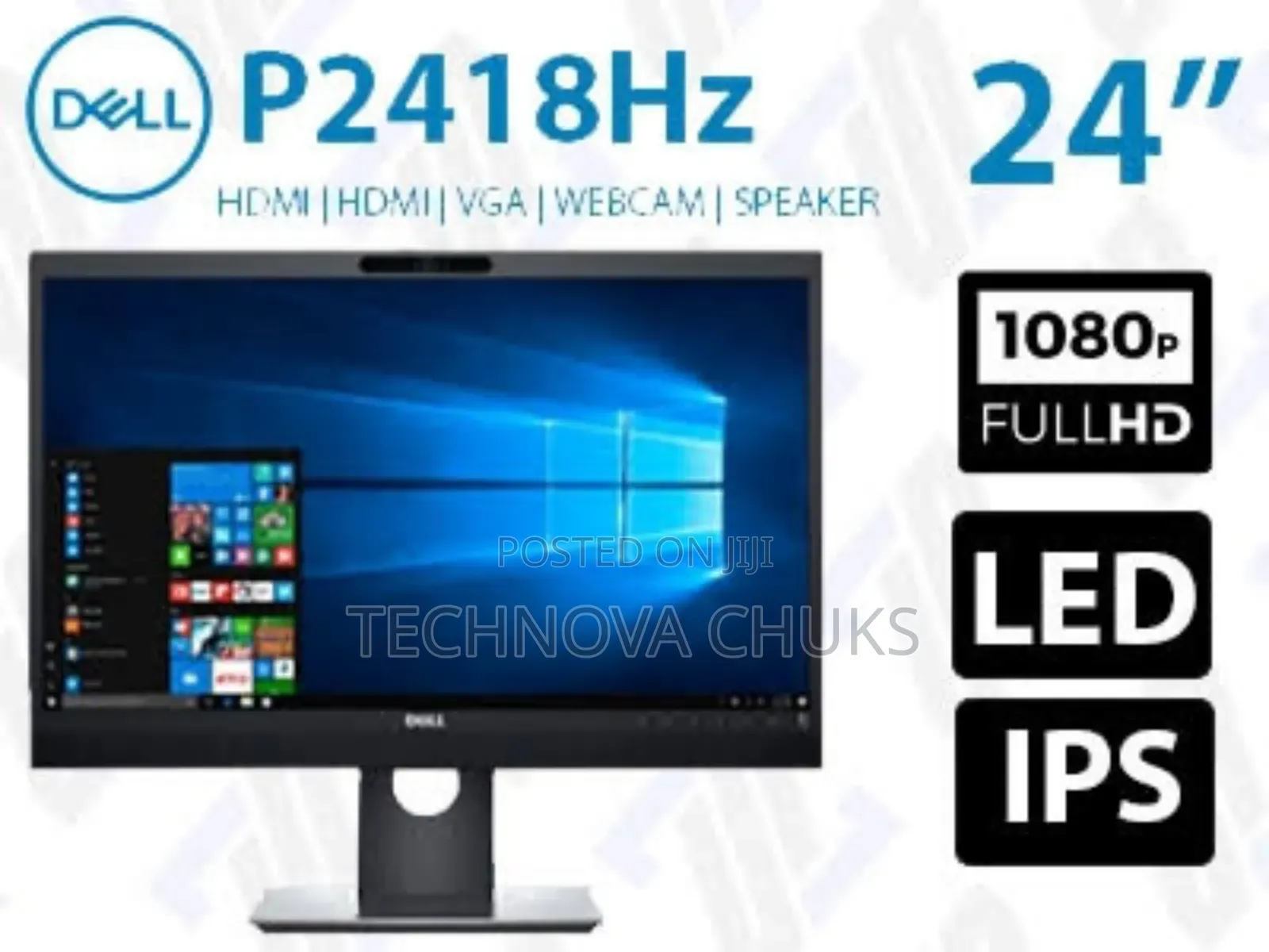 Dell P2418hz 23.8" Monitor for Video-Conference - 1920x1080 Led