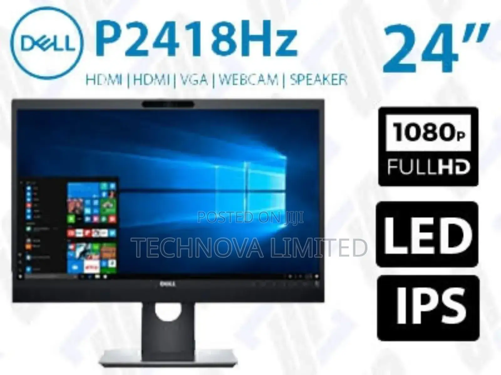 Dell P2418hz 23.8" Monitor for Video-Conference - 1920x1080 Led