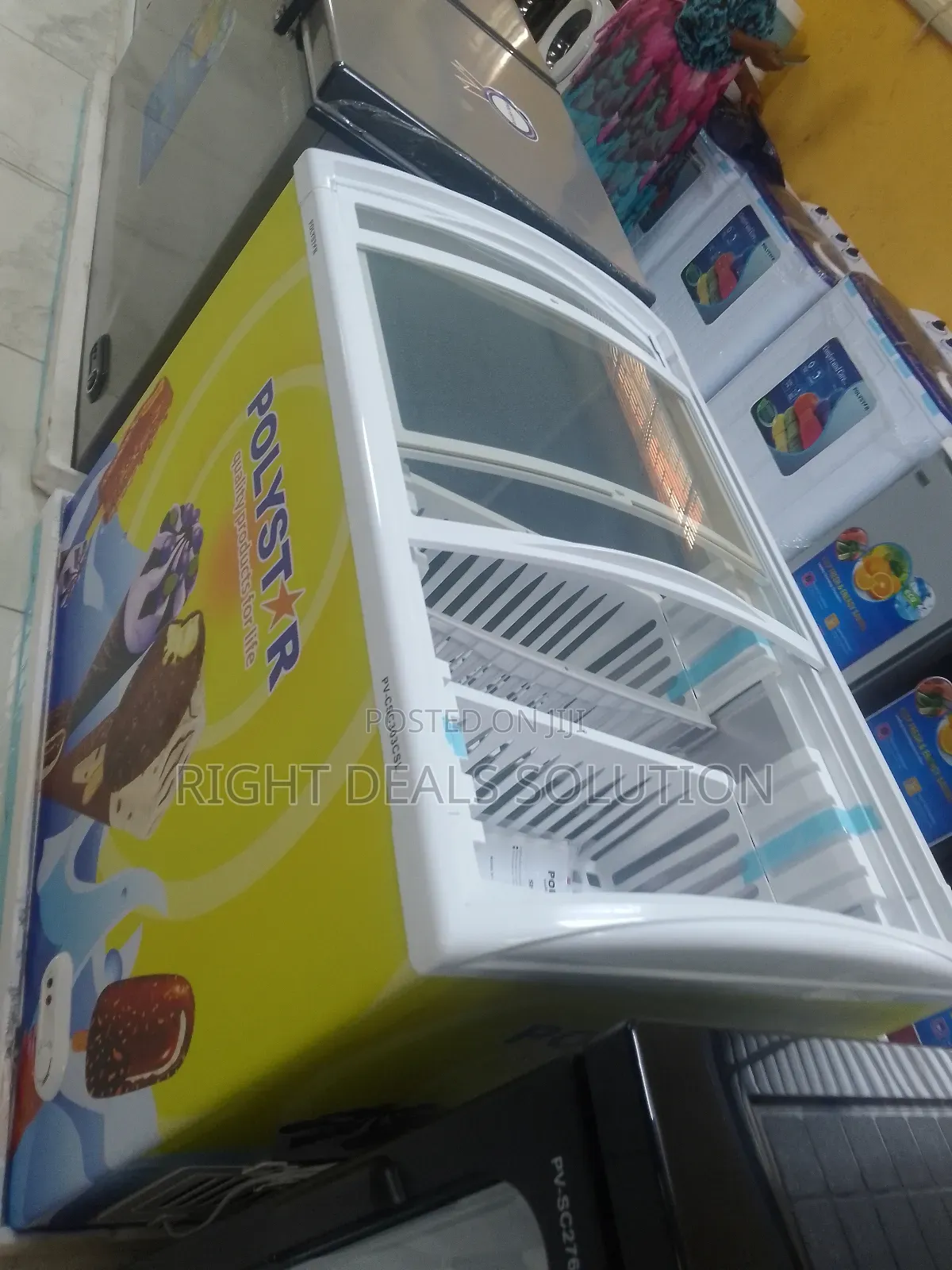Polystar Pv-Csc303csl Curved Glass Commercial Showcase Freezer