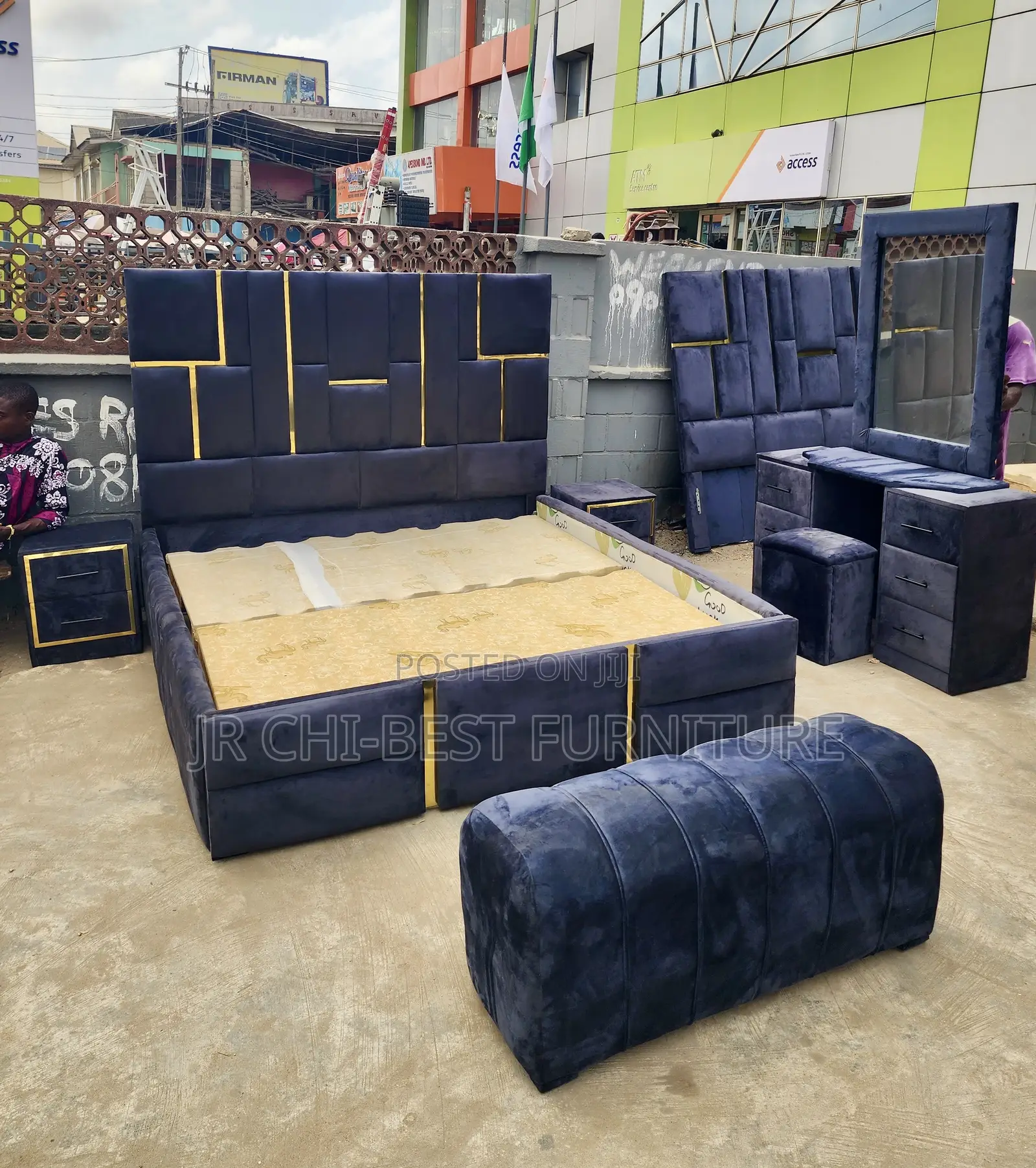 Strongly Built Family Size Full 6 by 6 Padded HDF Bedframe Set