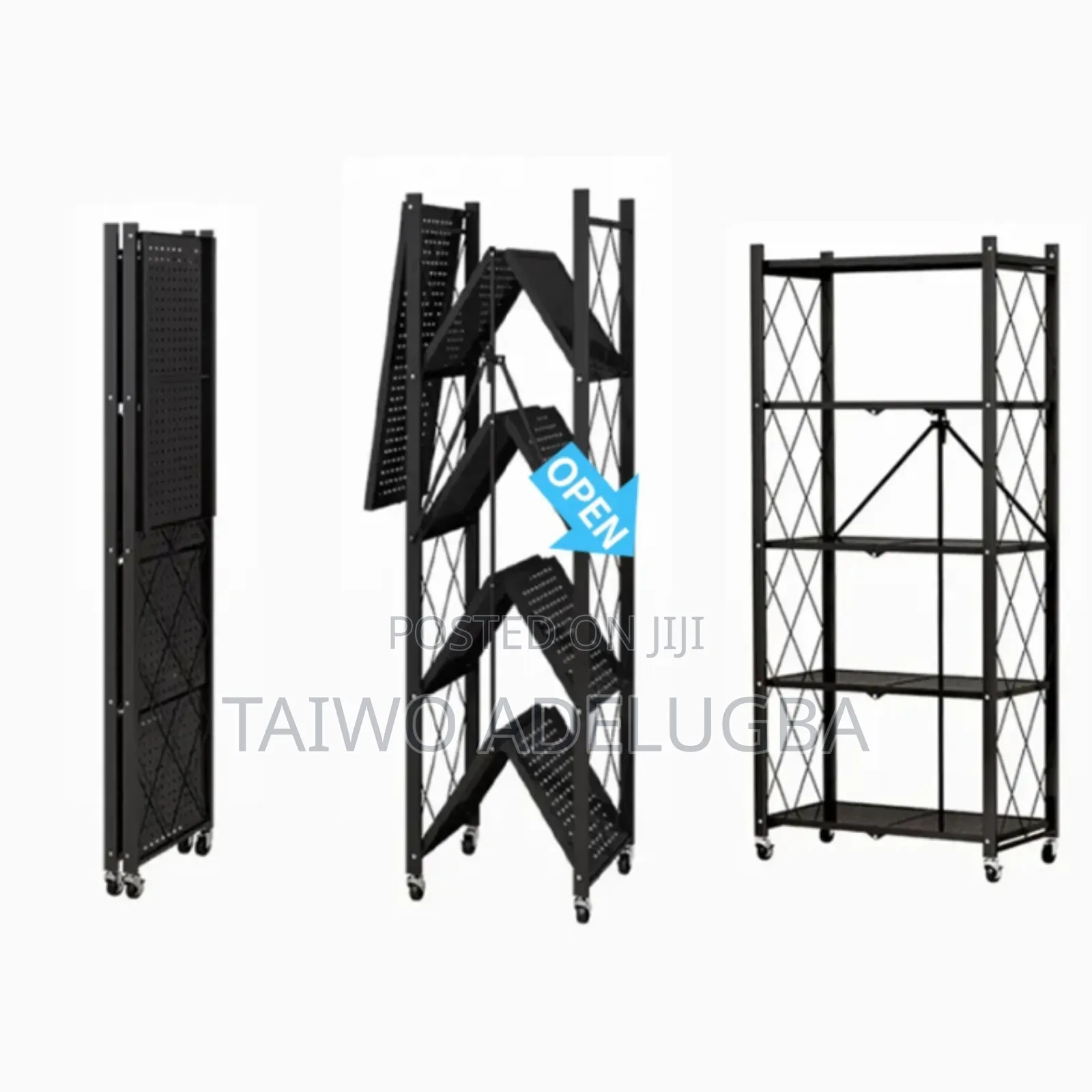 4 Layers Foldable Kitchen Shelf