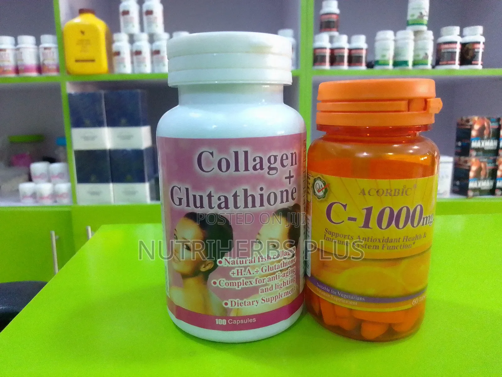 Collagen+ Glutathione+ Acorbic C - 1000mg : For Natural Skin Glow