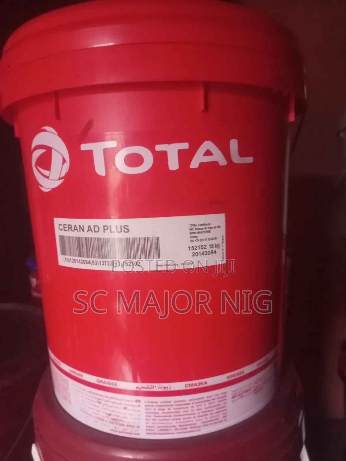 Total Ceran Ad Plus Grease 18kg