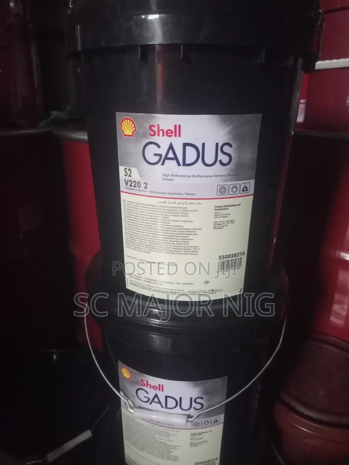 Shell Gadus S2 V220 2 Multipurpose Extreme Pressure Grease 18kg