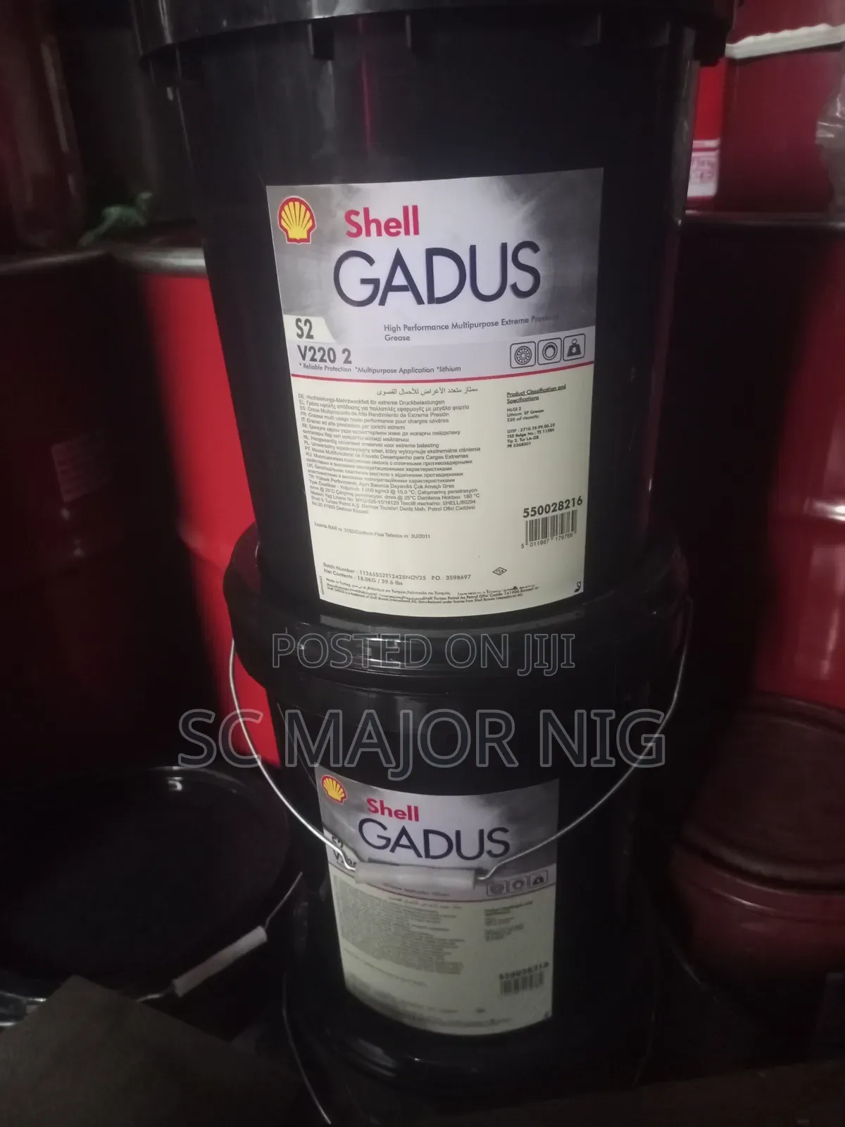 Shell Gadus S2 V220 2 Multipurpose Extreme Pressure Grease 18kg