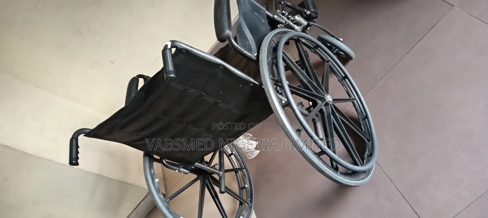 Standard Folding Manual Wheelchair – Black Frame