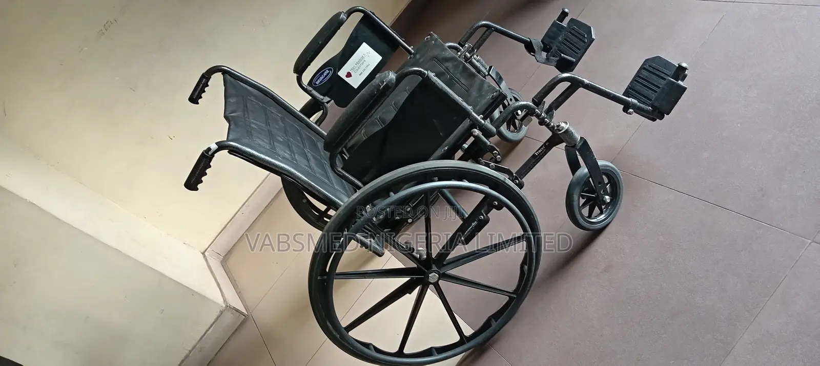 Standard Folding Manual Wheelchair – Black Frame