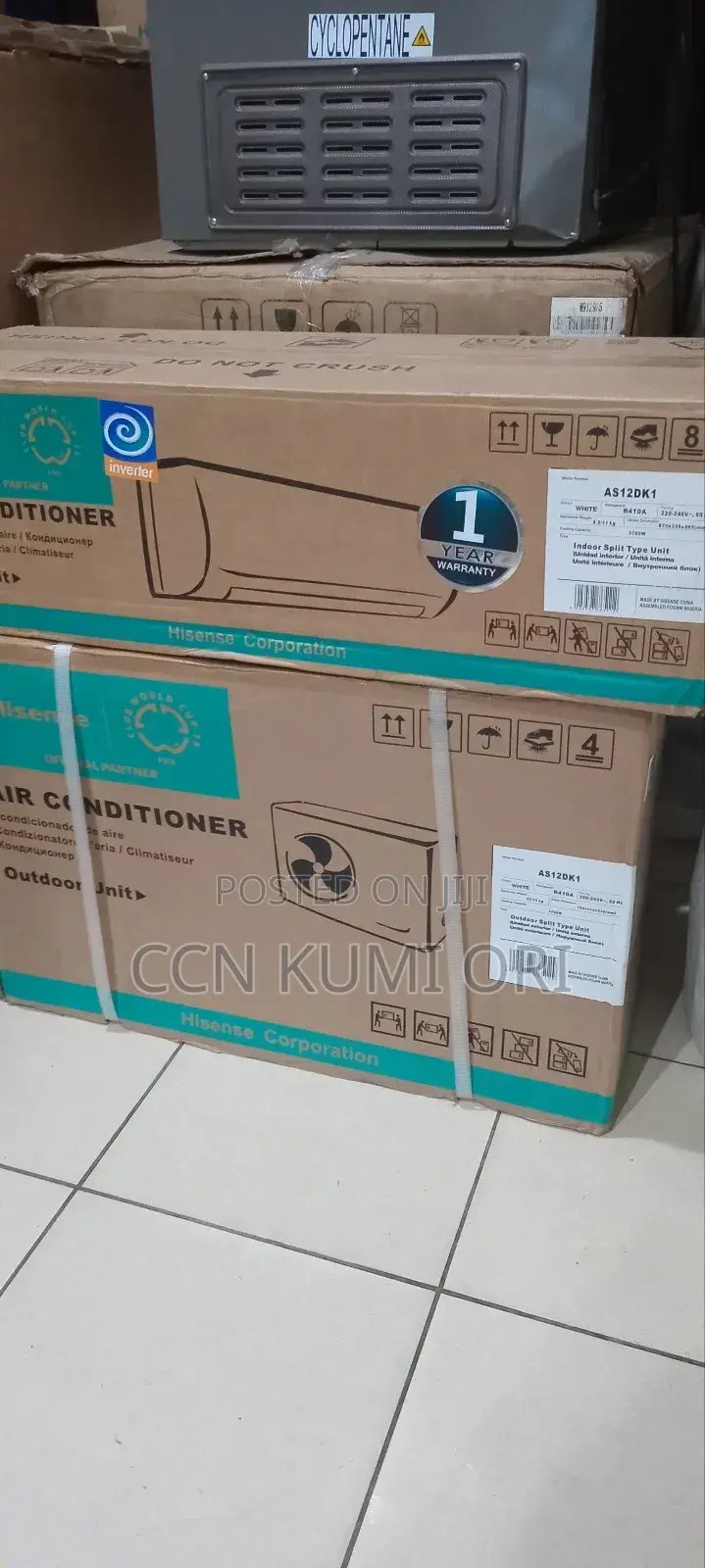 New Hisense 1.5hp Split Inverter Air Conditioner Copper R410a