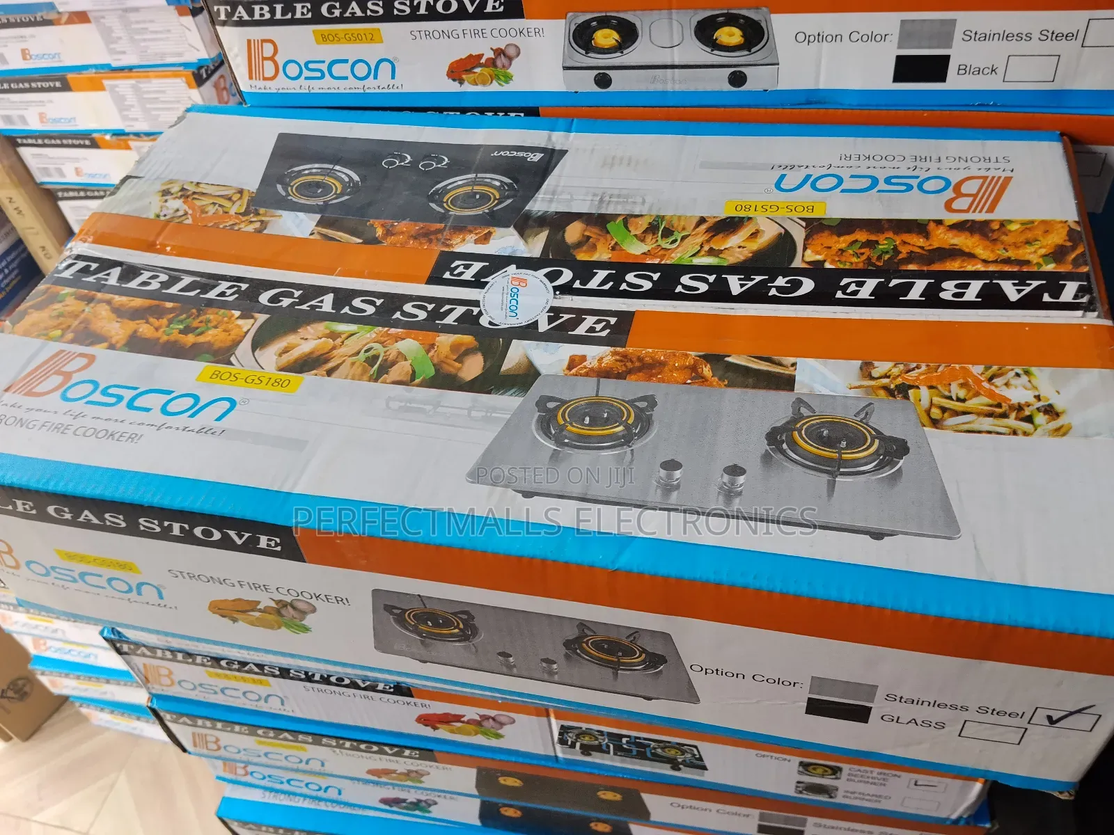 Boscon 2 Burner Stainless Steel Gas Cooker