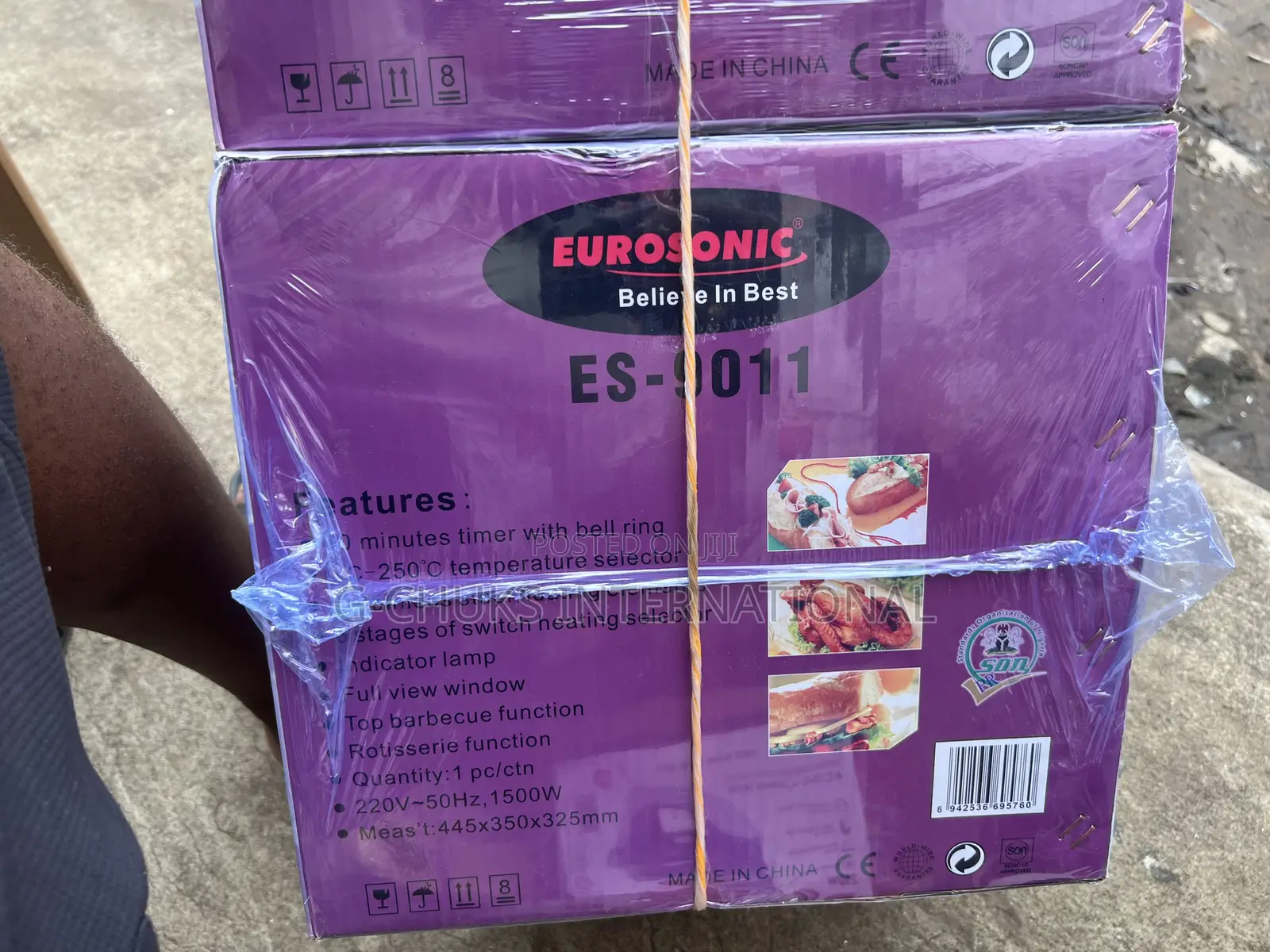 Eurosonic Electric Oven, Grill and Barbecue - 20l