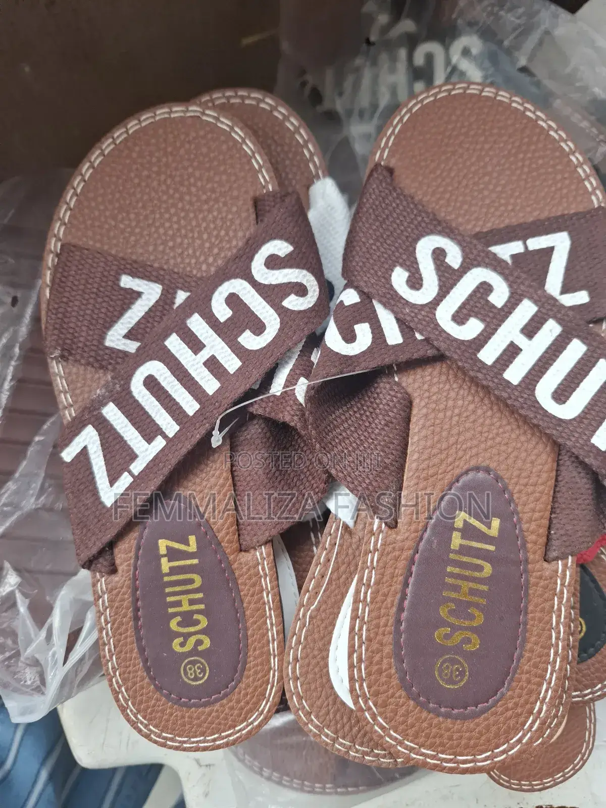 Schutz Platform Ladies Slides