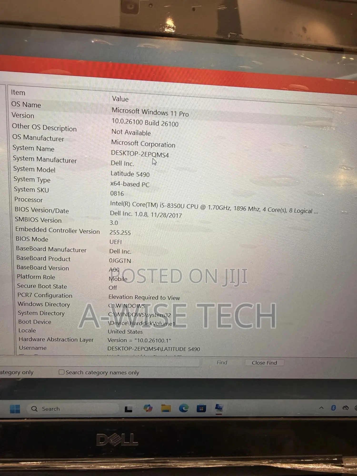 Laptop Dell Latitude 5490 8GB Intel Core I5 SSD 256GB