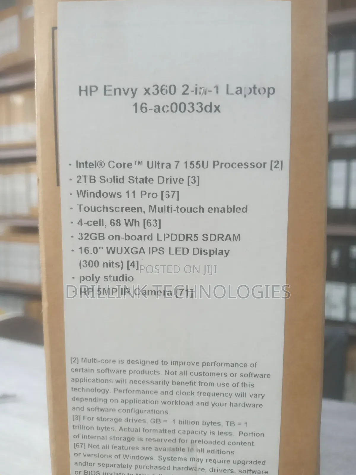 New Laptop HP Envy X360 32GB Intel Core Ultra 7 SSD 2T