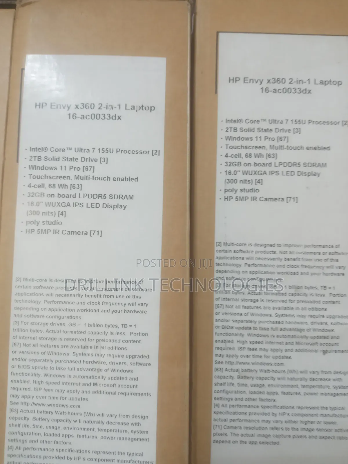 New Laptop HP Envy X360 32GB Intel Core Ultra 7 SSD 2T