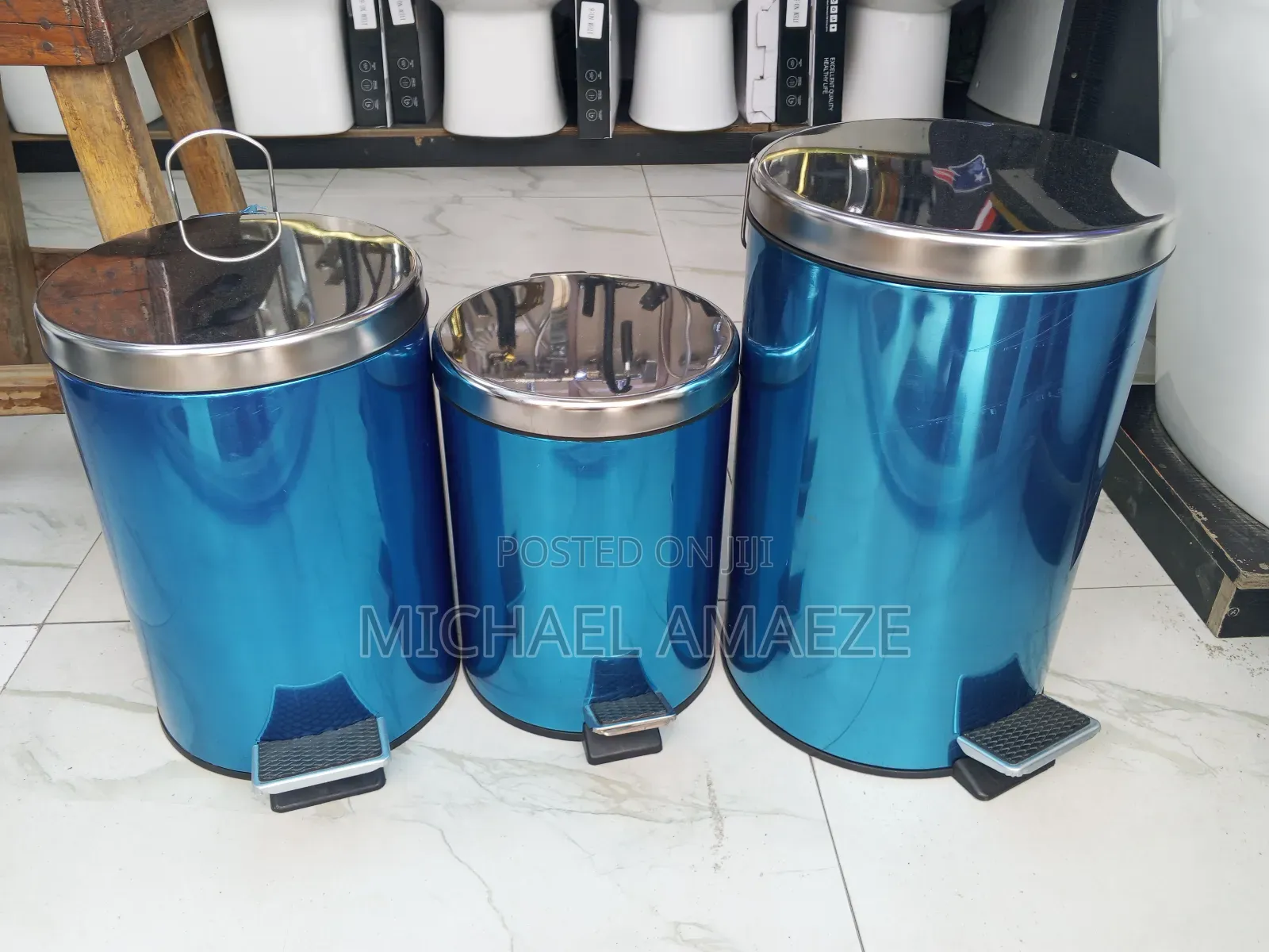 Stainless Steel Step Dust Bin 12lit,8 ,6