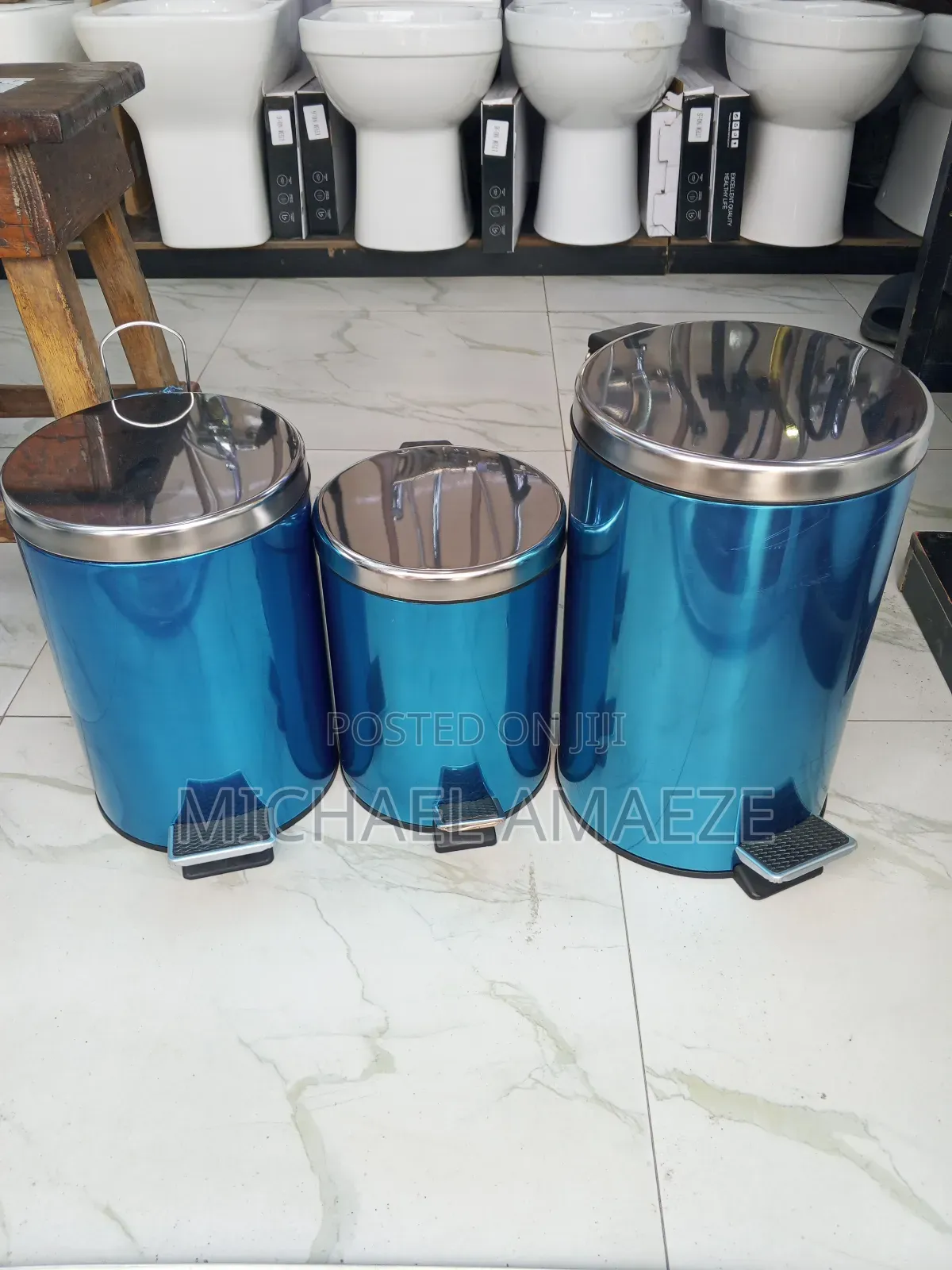 Stainless Steel Step Dust Bin 12lit,8 ,6