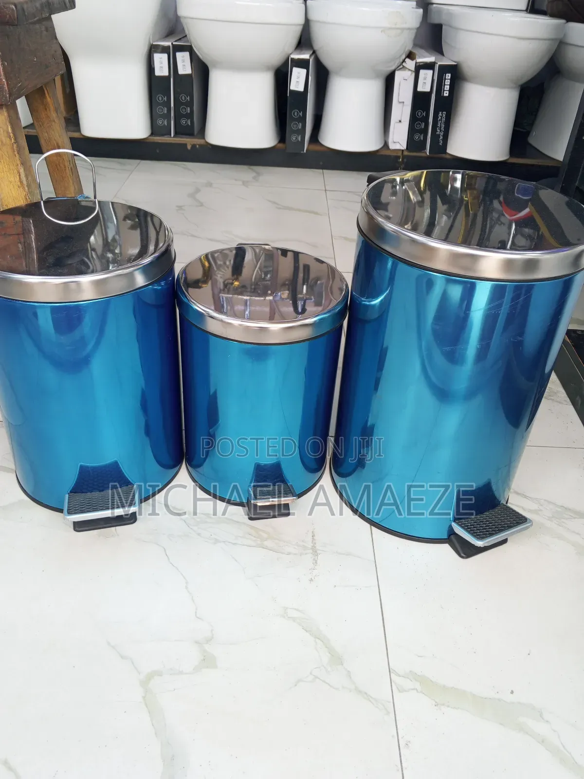 Stainless Steel Step Dust Bin 12lit,8 ,6