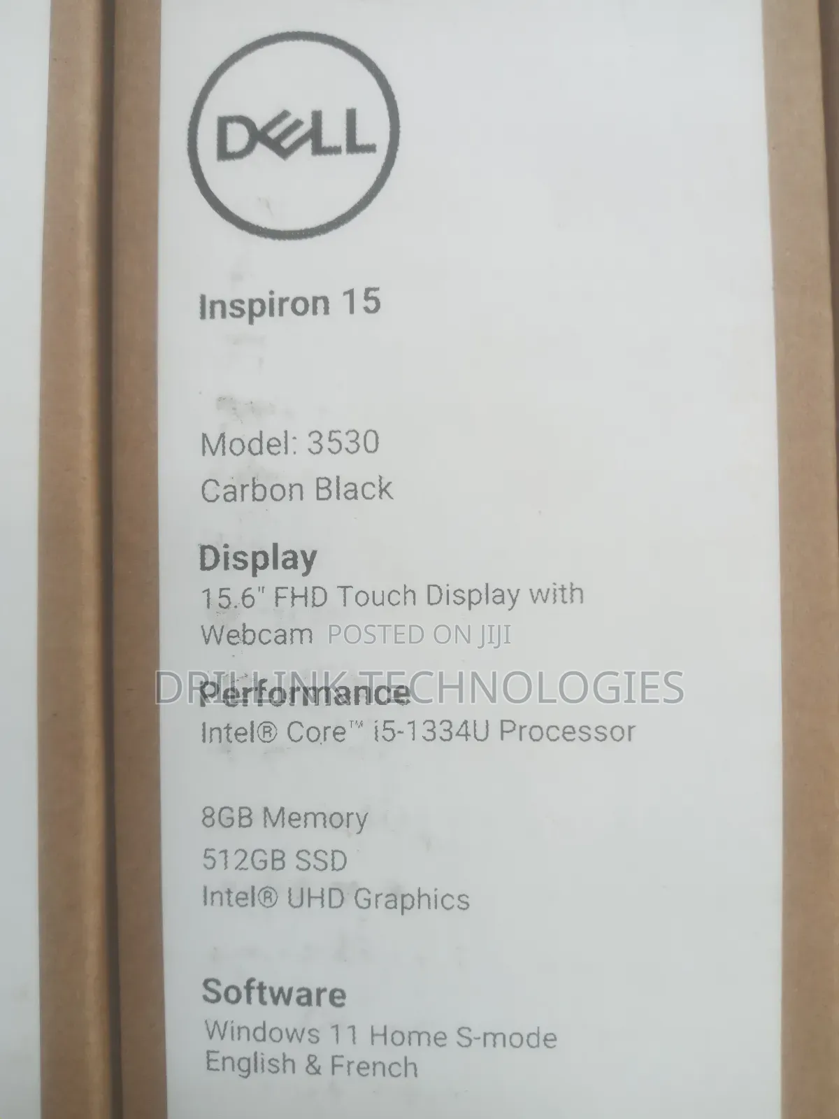 New Laptop Dell Inspiron 15 3531 8GB Intel Core I5 SSD 512GB