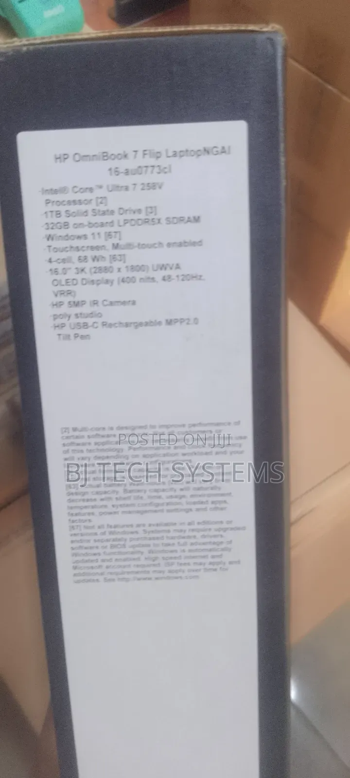 New Laptop HP OmniBook 7 16" 32GB Intel Core Ultra 7 SSD 1T