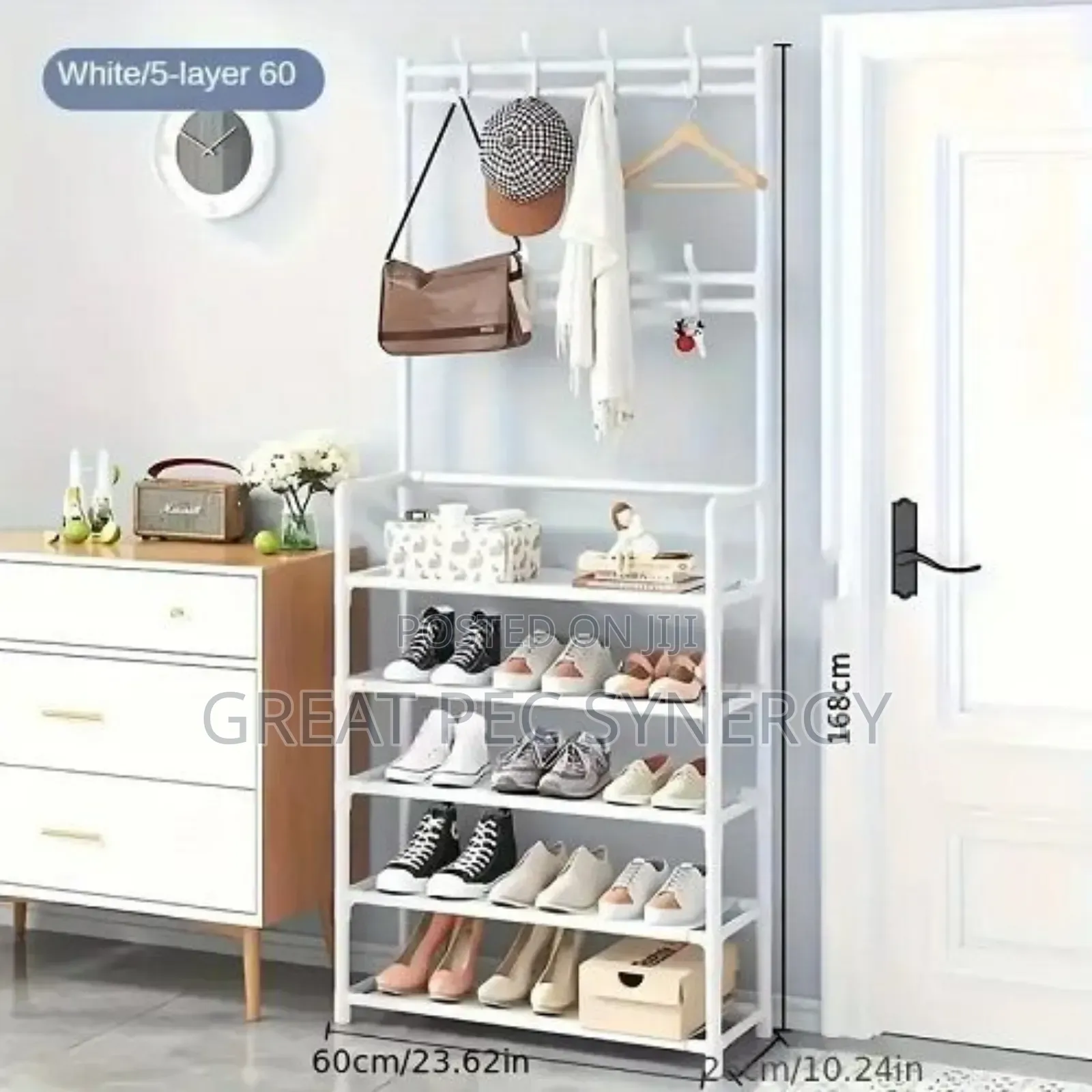 5 Layers Shoe Rack With Bag and Cap Hanger