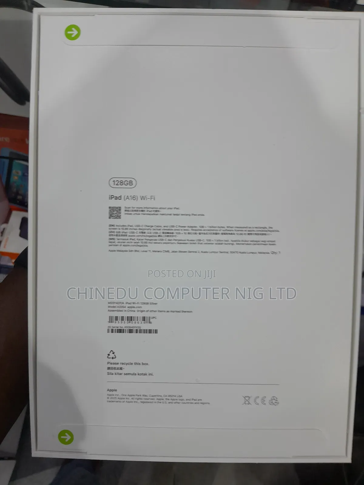 New Apple iPad (2025) 128 GB Silver