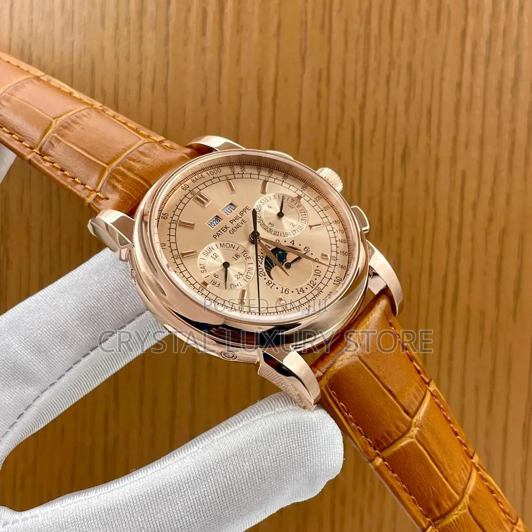 Patek Philippe Quality Luxury Genuine Leather Wristwatch